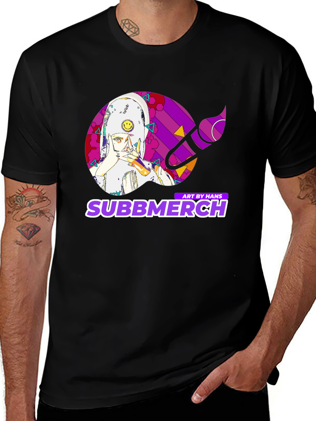 Variant 27 of Subbmerch Graphic Black T-Shirt