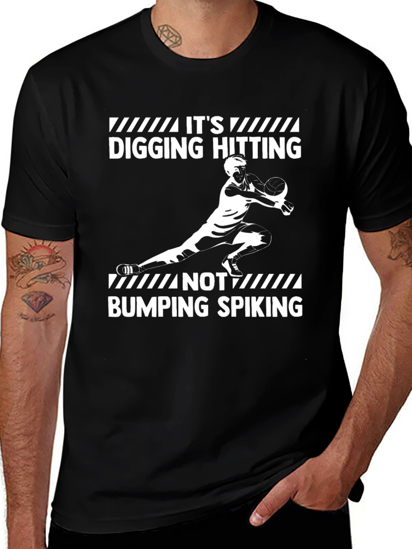 Variant 12 of Volleyball Digging Hitting T-Shirt