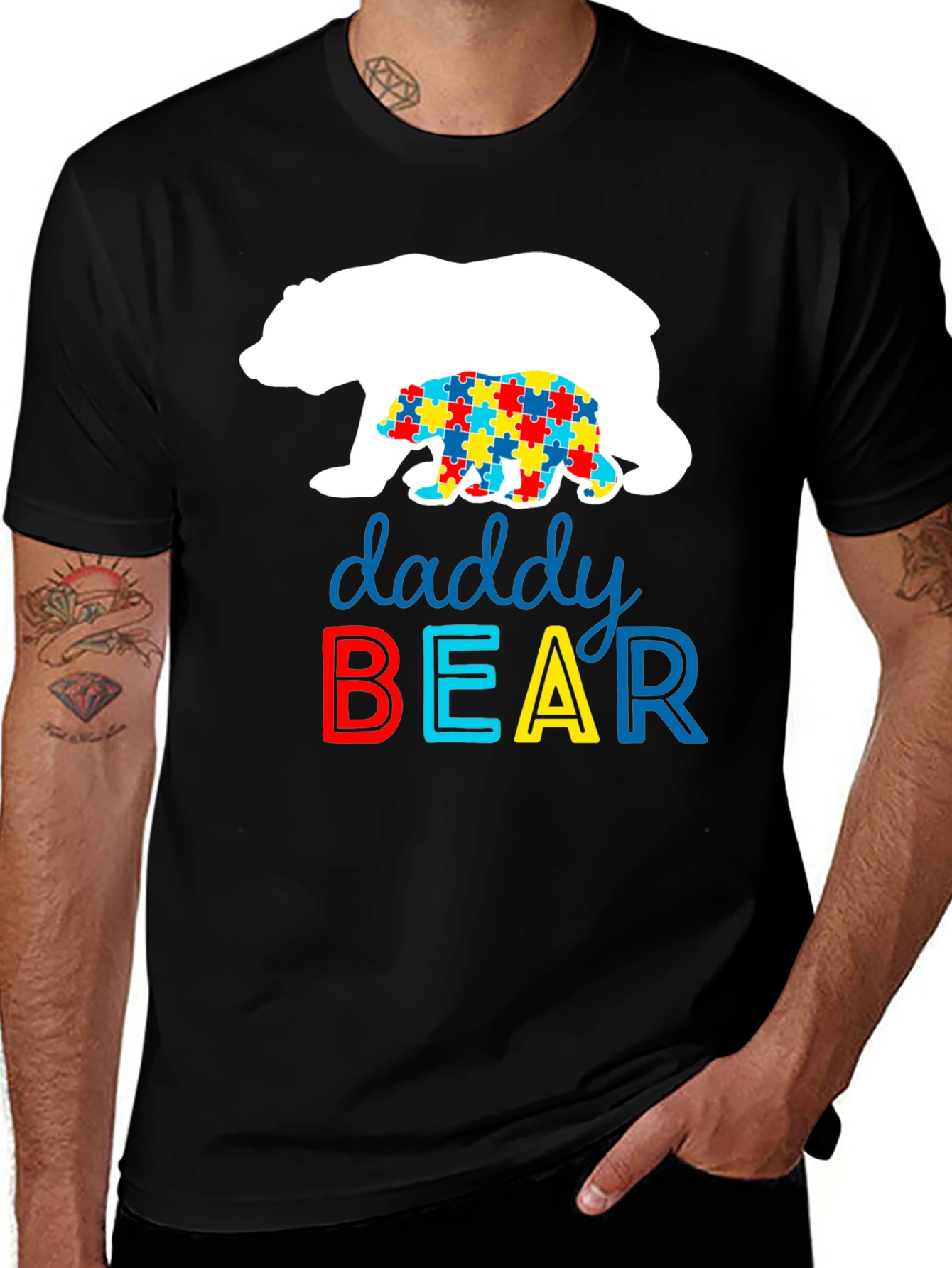 Daddy Bear Autism Awareness T-Shirt