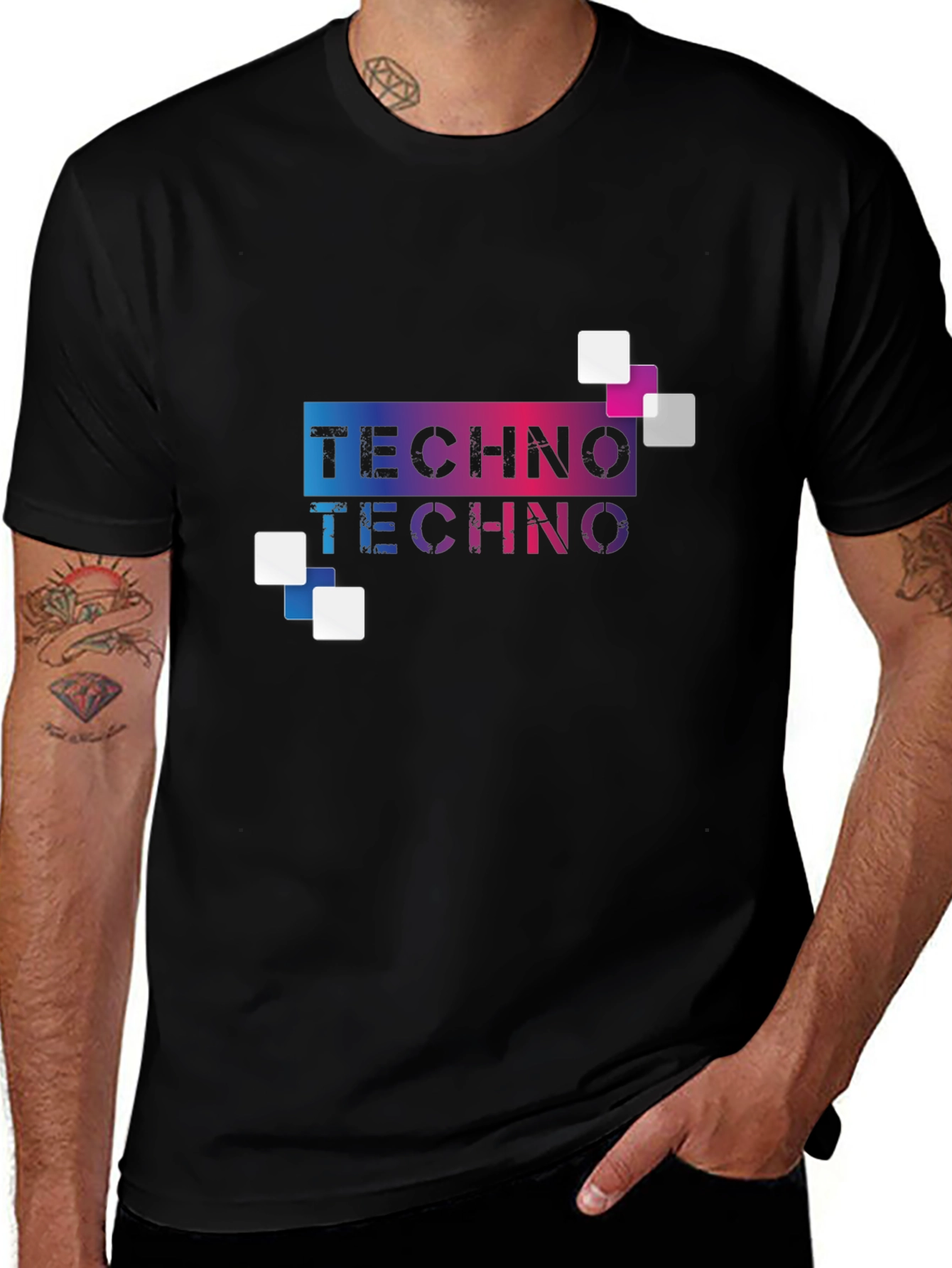 Variant 29 of Techno Graphic T-Shirt - Stylish Design