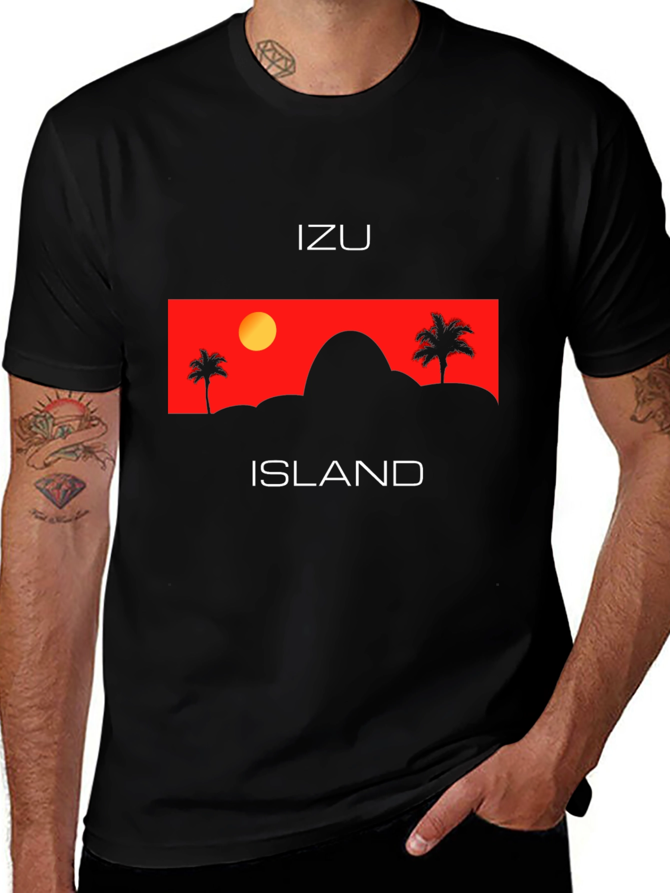 Izu Island Graphic Tee - Black