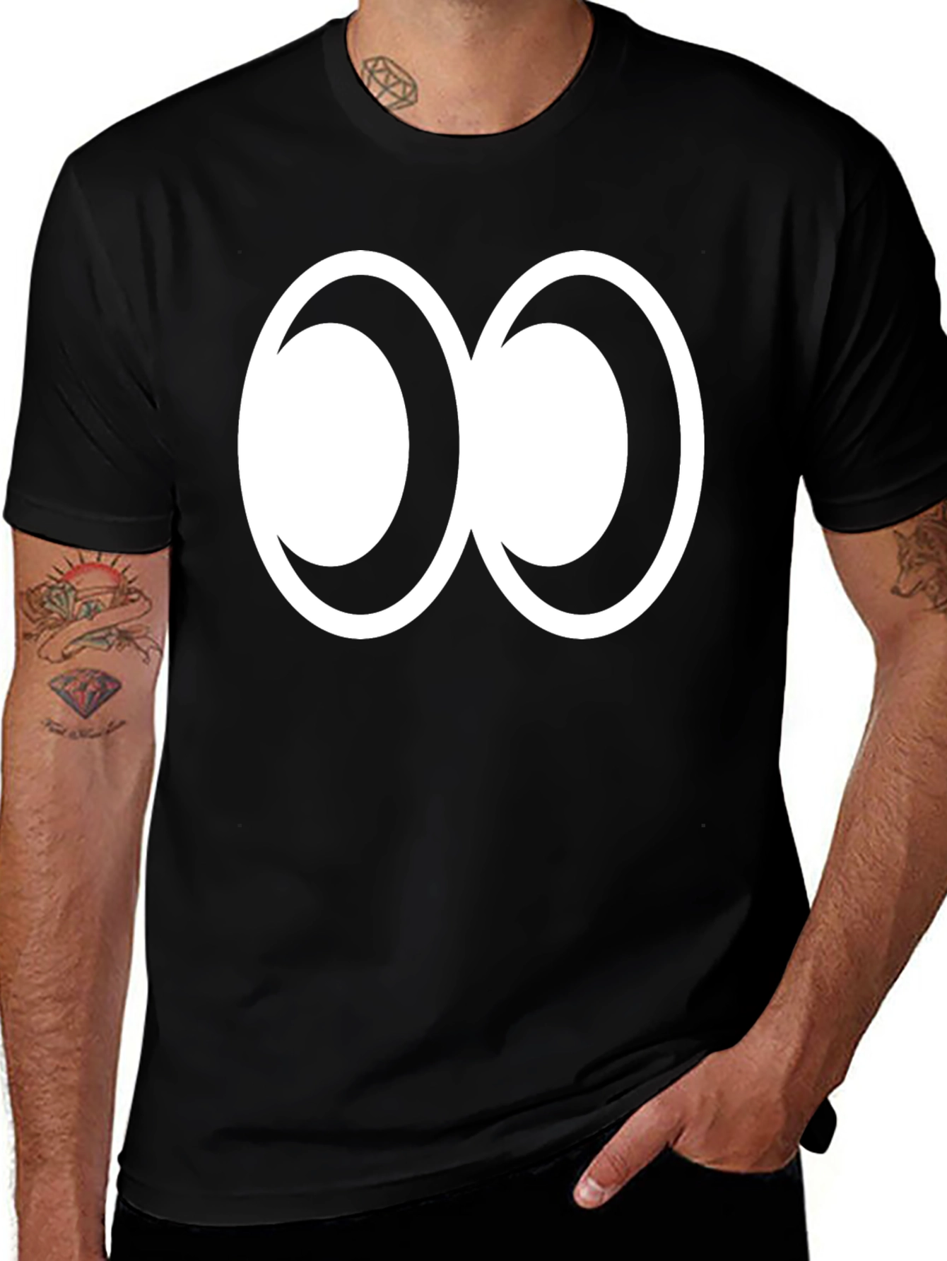 Variant 15 of Abstract Infinity Symbol Graphic Tee - Black