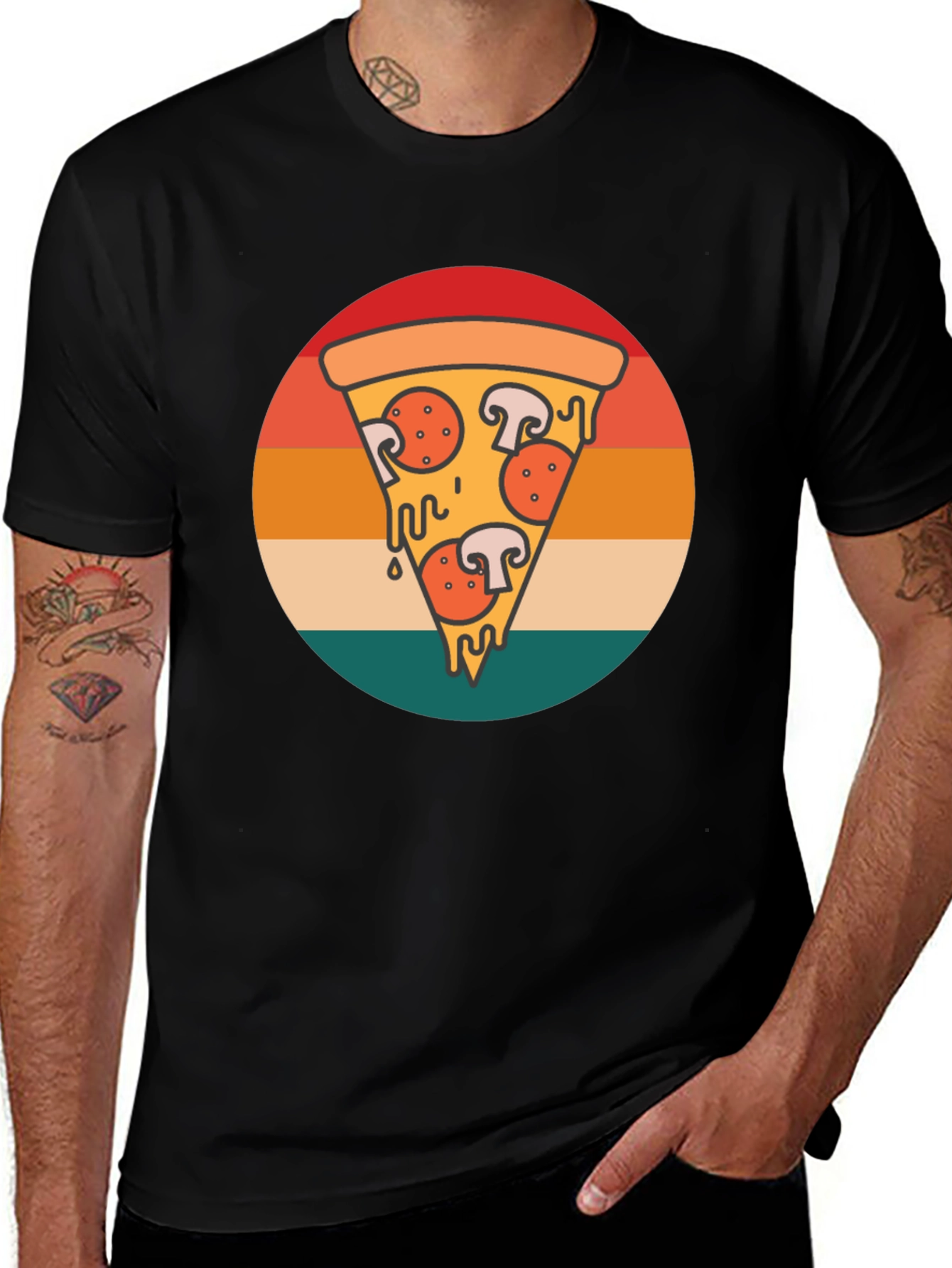 Variant 3 of Pizza Slice Graphic Tee - Retro Style