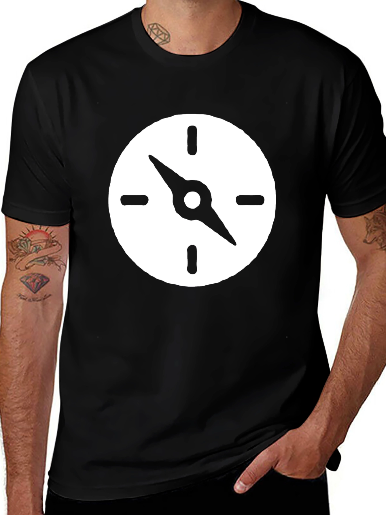 Variant 28 of Compass Graphic Black T-Shirt - Adventure Ready
