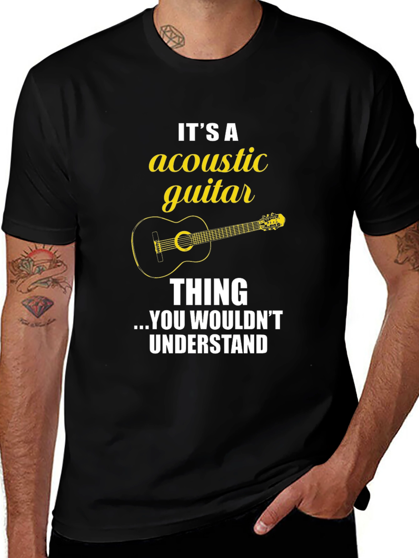 Variant 4 of Acoustic Guitar Thing Graphic Tee Shirt