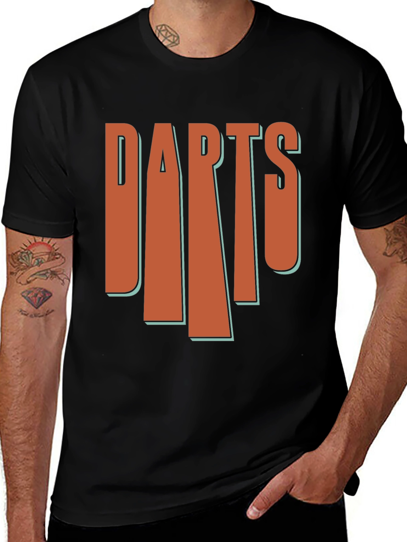 Retro Darts Graphic Tee - Vintage Style T-Shirt