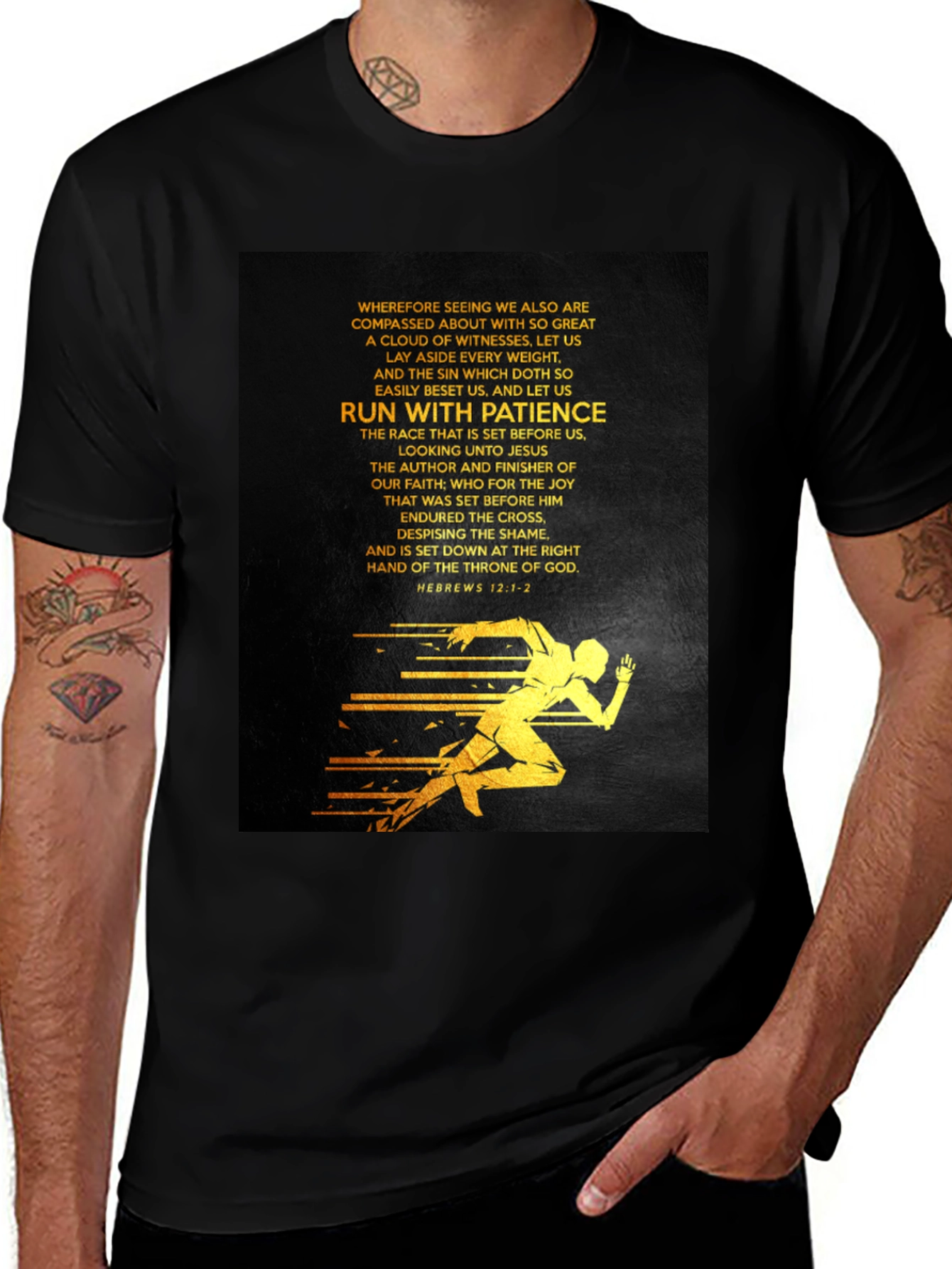 Variant 14 of Run With Patience Graphic Tee