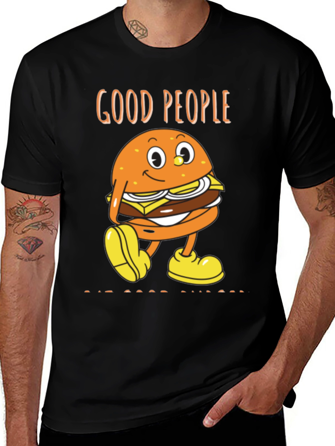 Variant 8 of Good People Eat Good Burger Graphic Tee