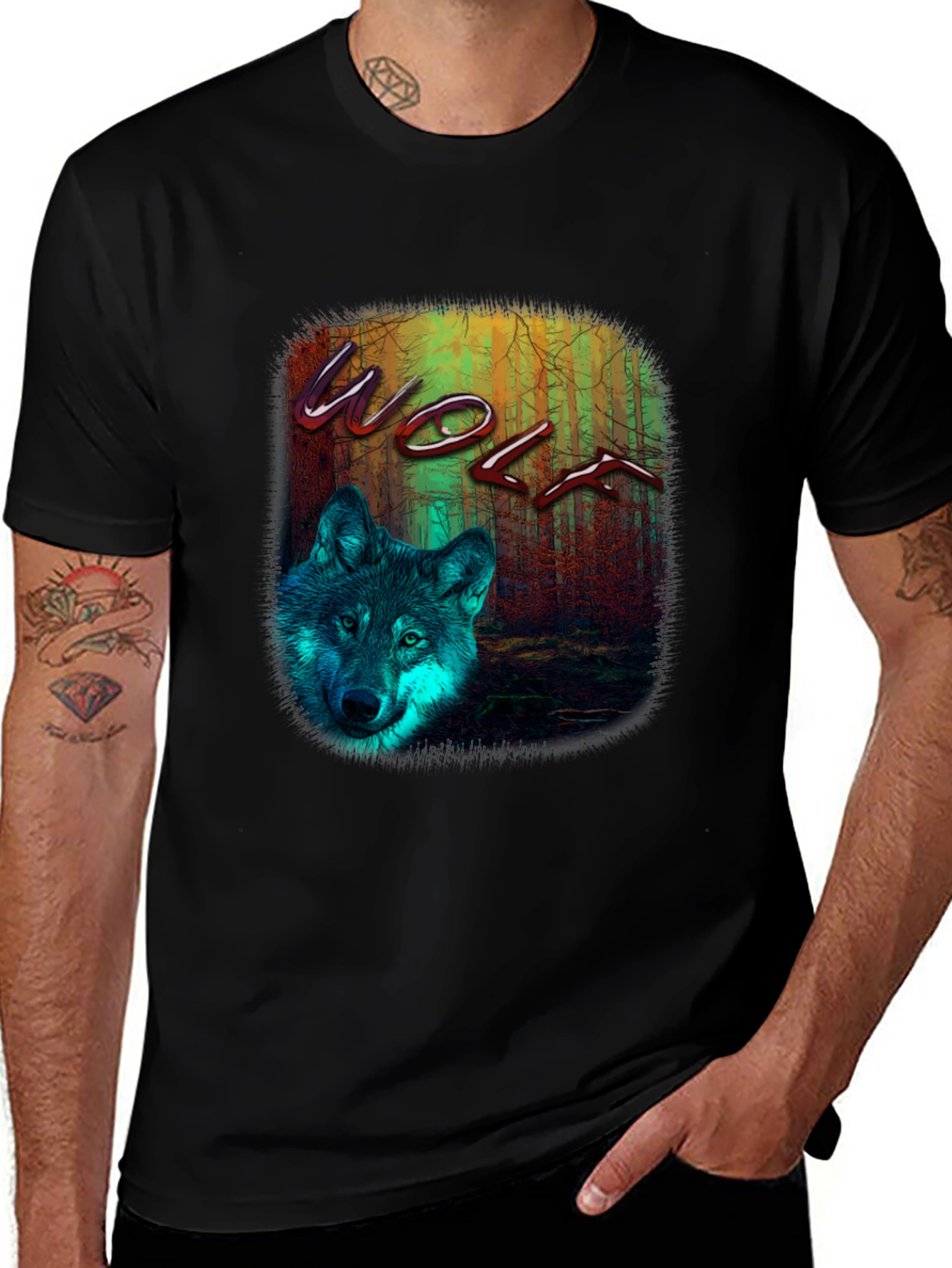 Variant 22 of Wolf Graphic Print T-Shirt