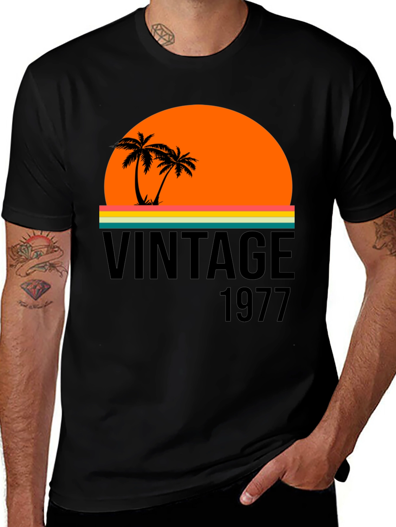 Variant 8 of Vintage 1977 Sunset T-Shirt - Retro Style