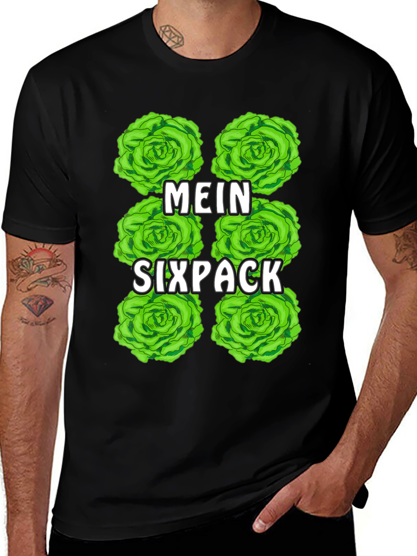Variant 5 of Mein Sixpack Lettuce Graphic Tee