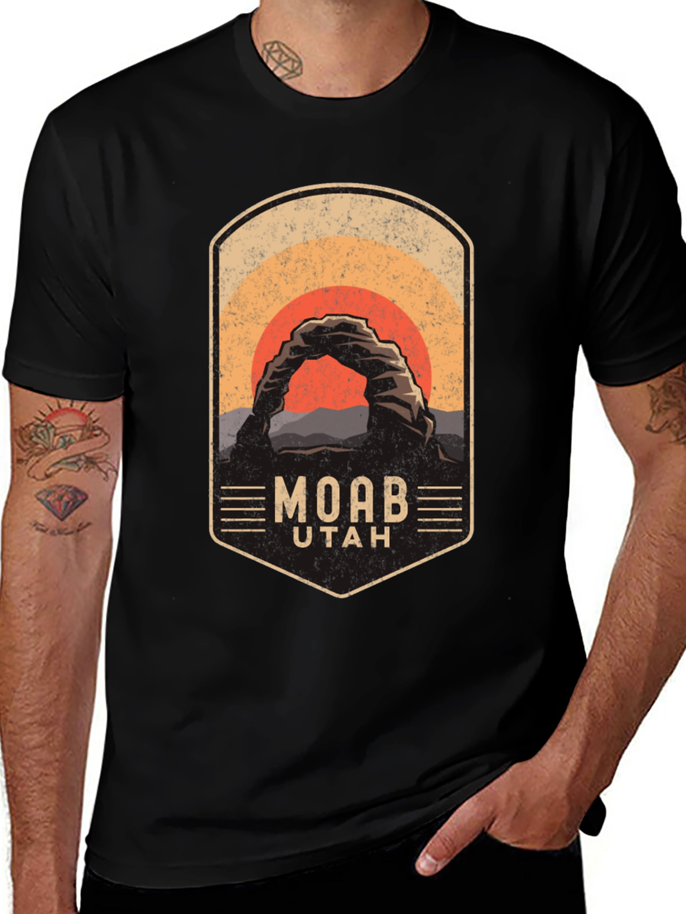 Variant 14 of Moab Utah Graphic Tee - Vintage Style Travel Shirt