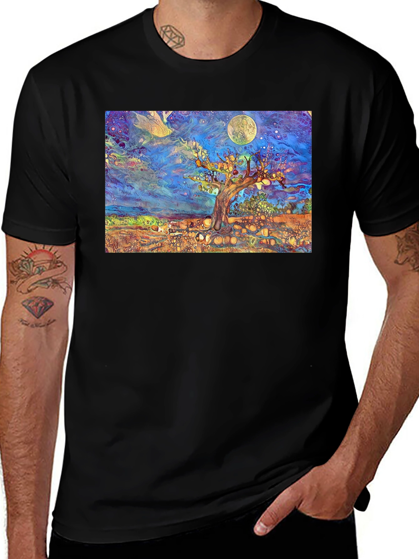 Variant 14 of Psychedelic Tree of Life Graphic Tee