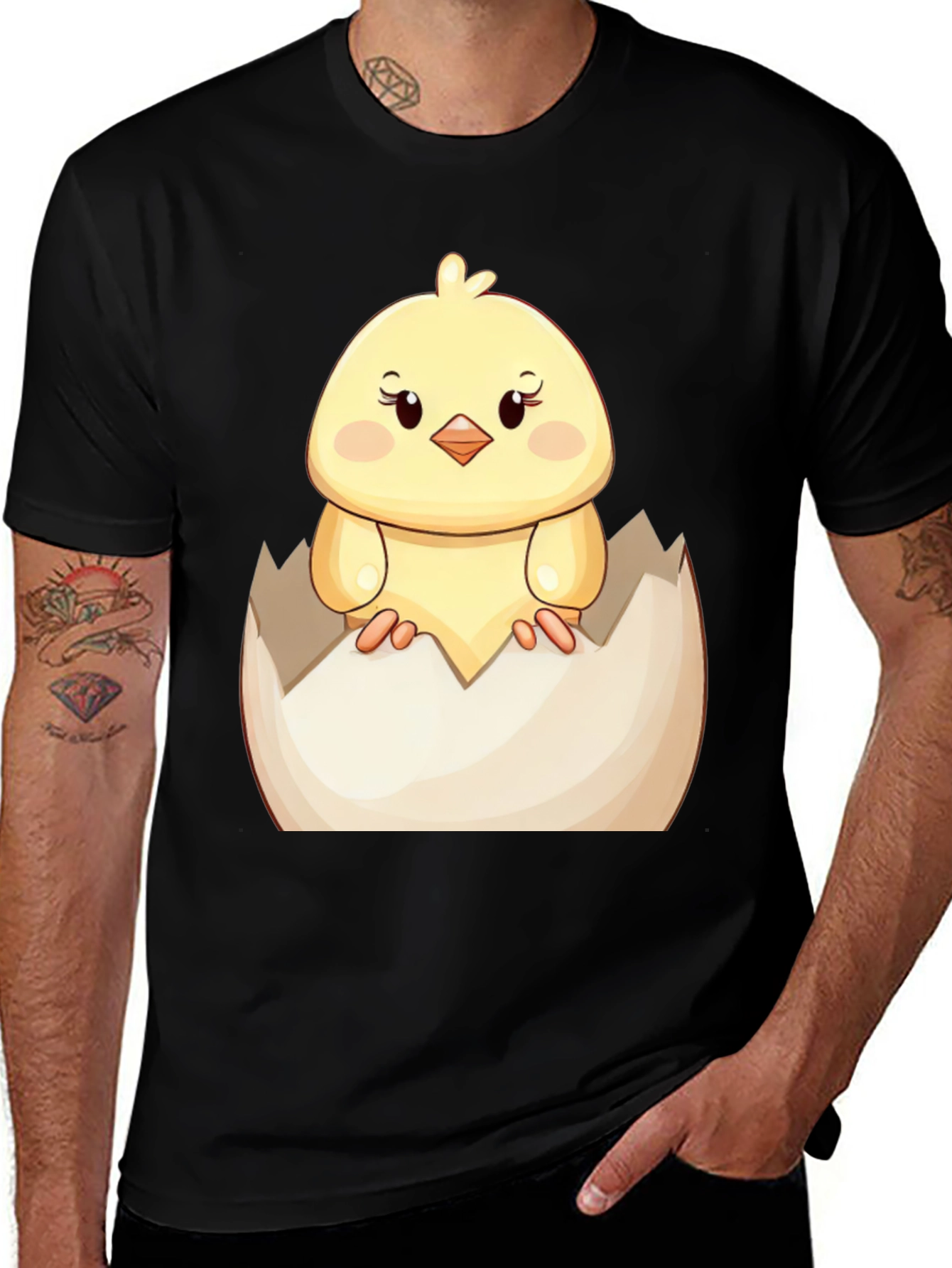 Variant 27 of Cute Chick in Egg T-Shirt - Fun Easter Apparel