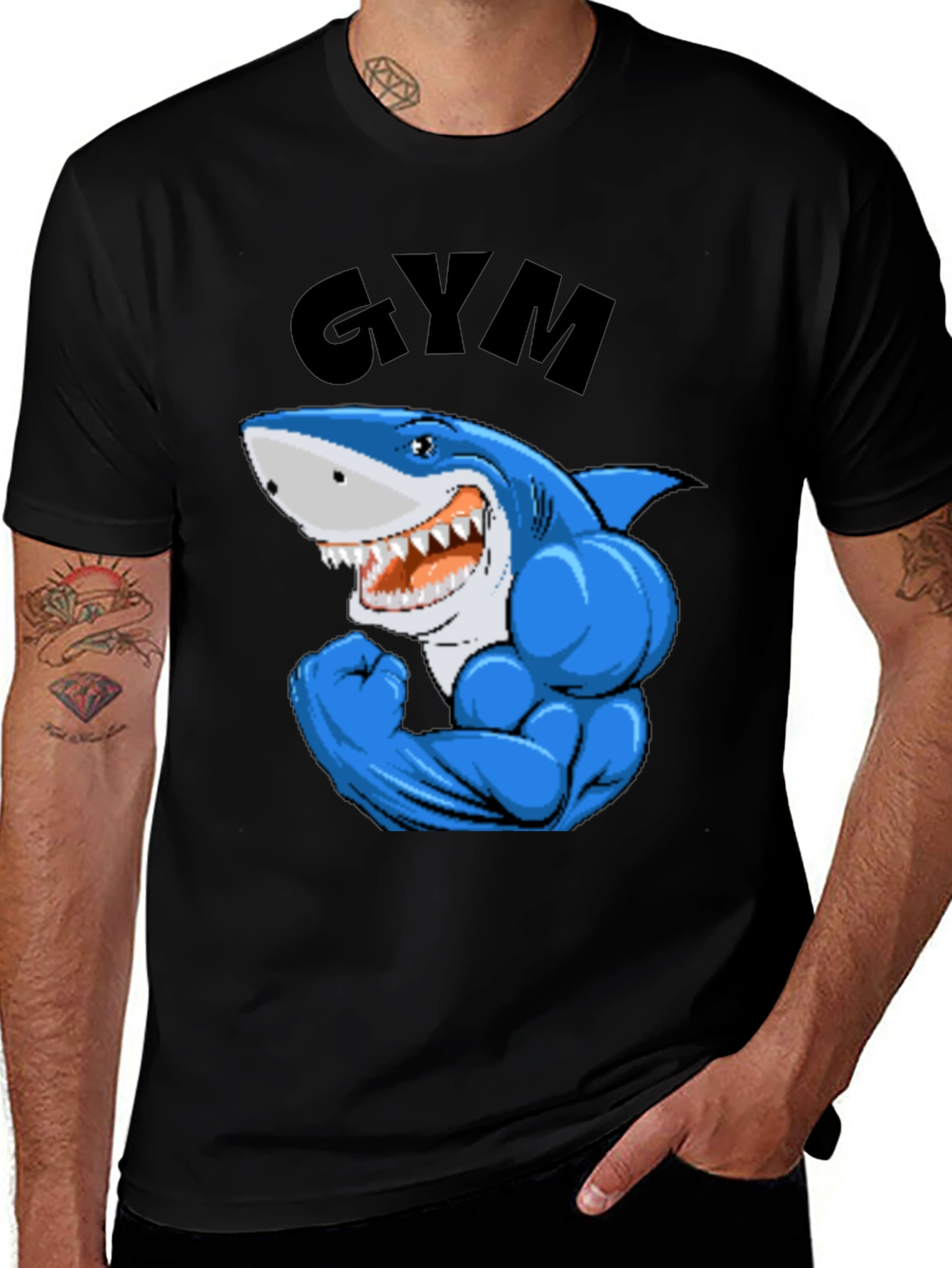Variant 22 of Shark Gym Black T-Shirt