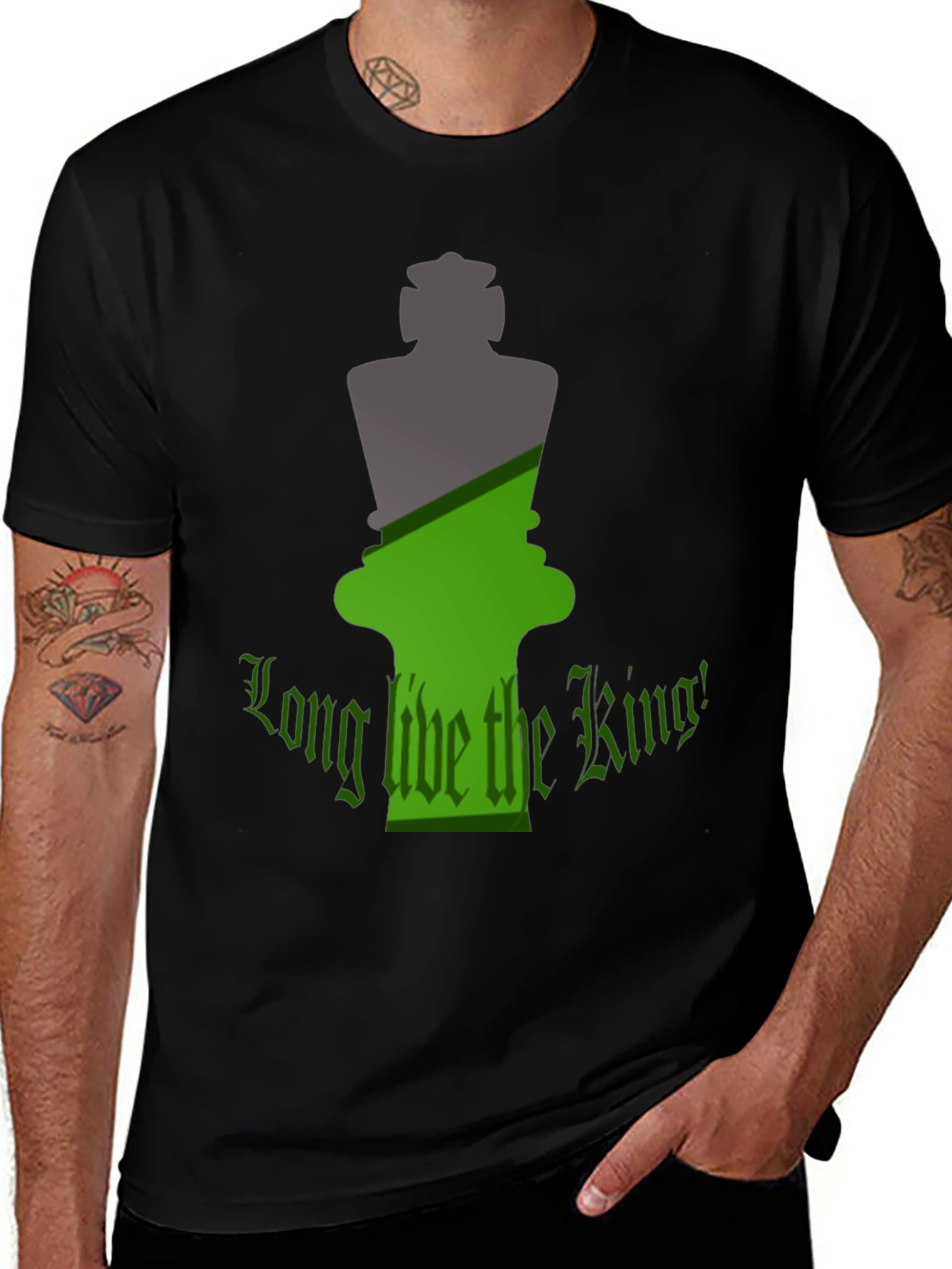 Variant 10 of Long Live the King Graphic Tee - Chess Inspired T-Shirt