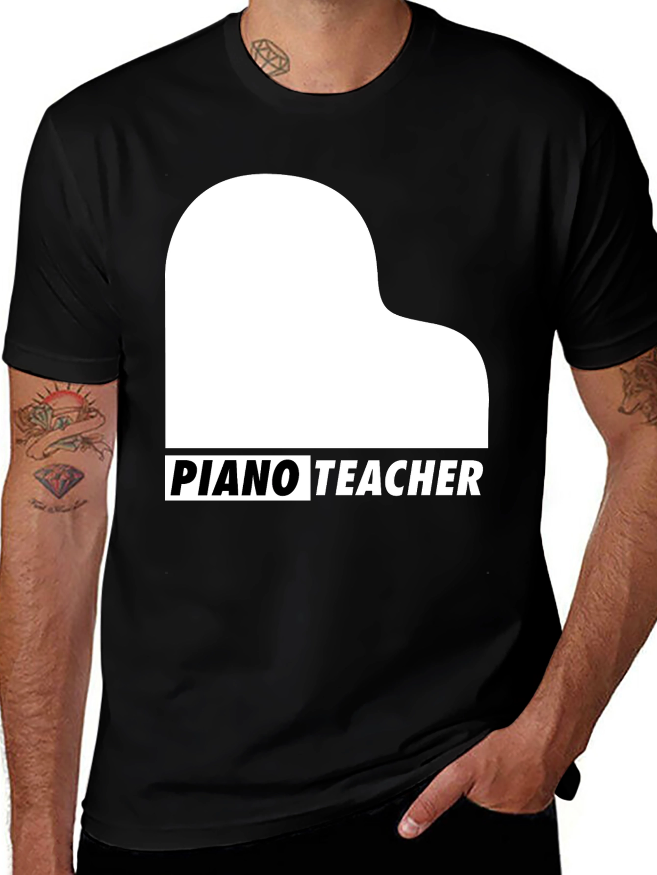 Variant 22 of Piano Teacher Graphic T-Shirt - Music Lover Tee