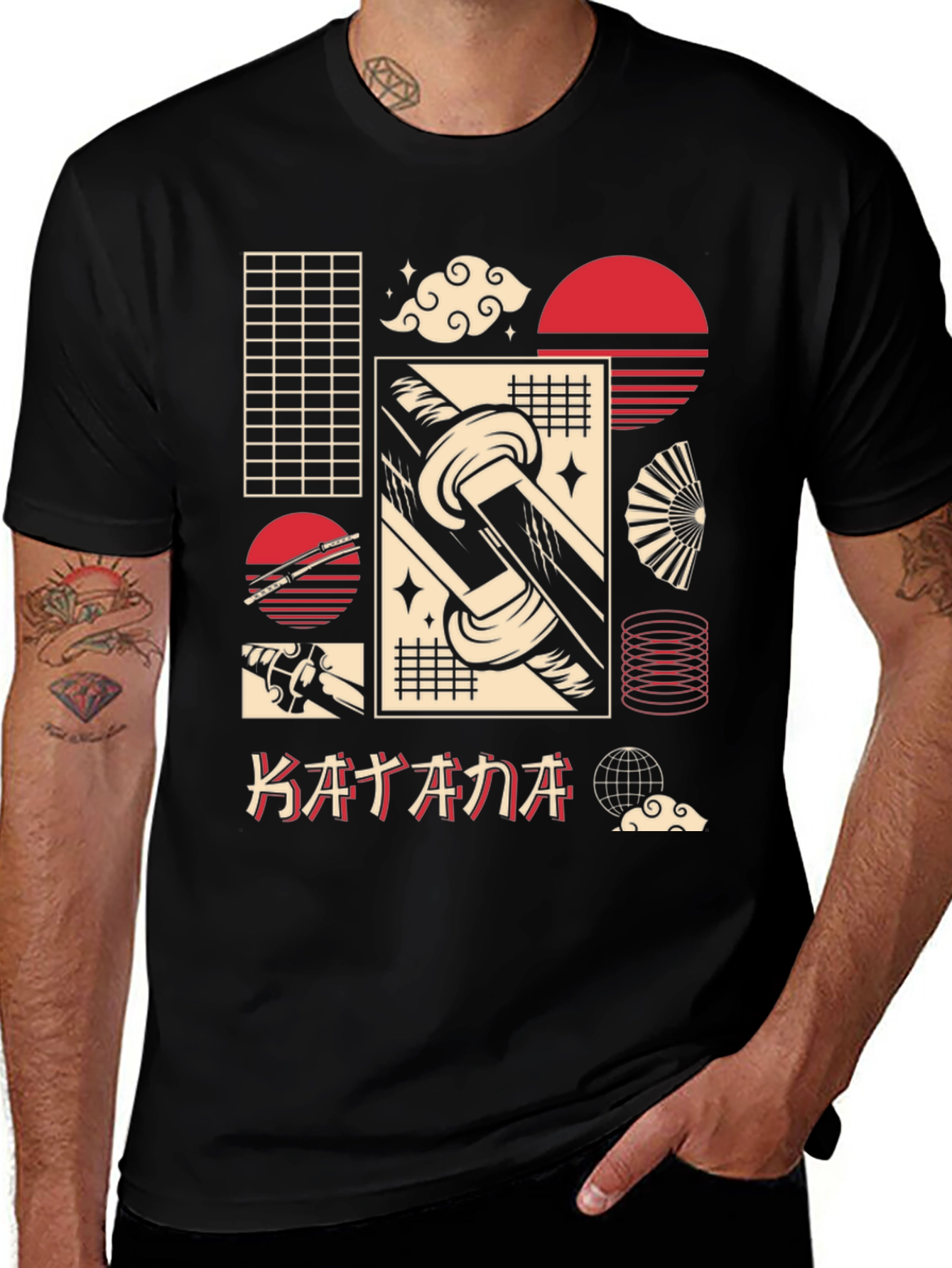 Variant 11 of Katana Graphic Tee - Japanese Aesthetic