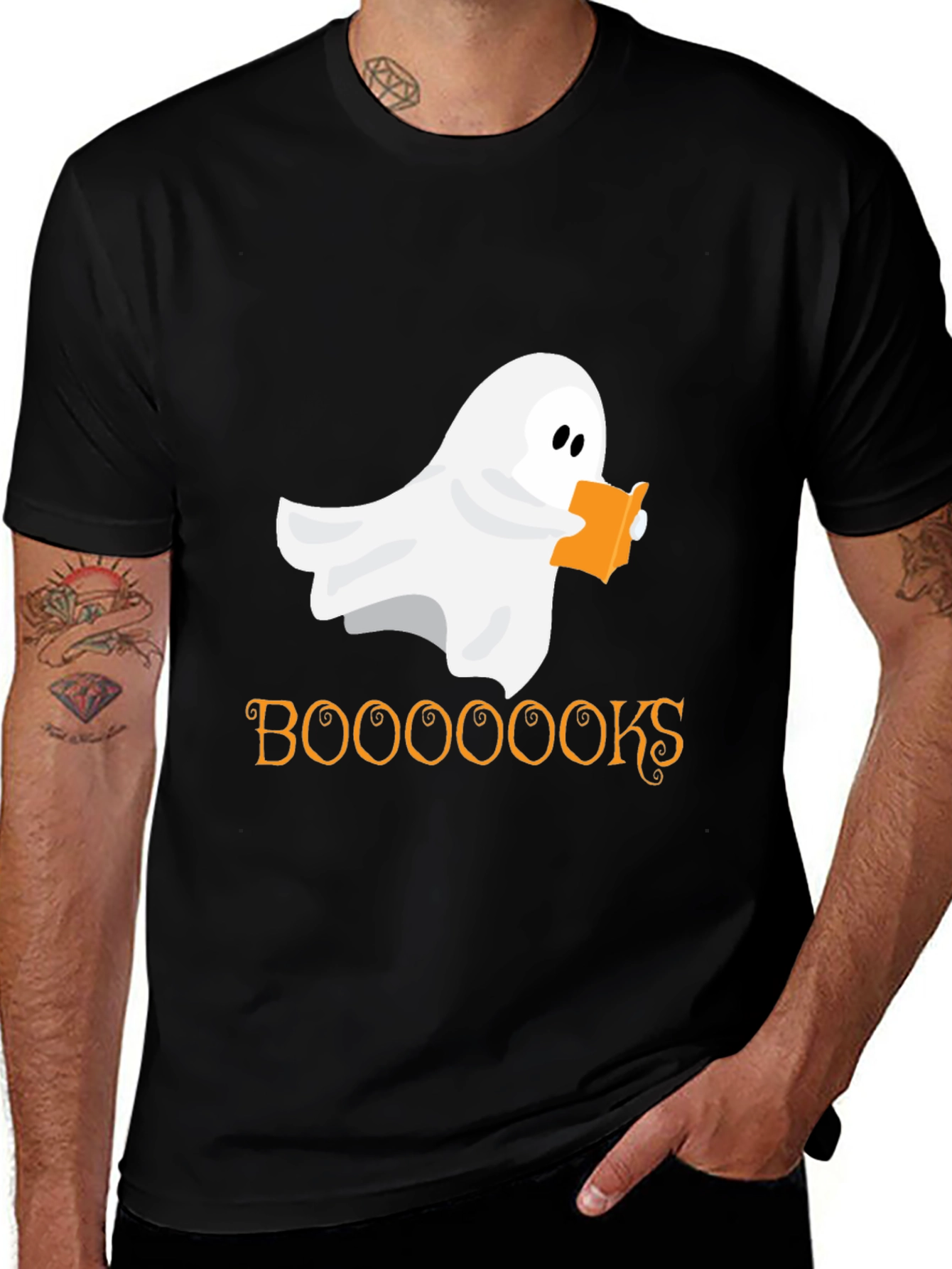 Booooks Ghost T-Shirt - Halloween Reading Tee