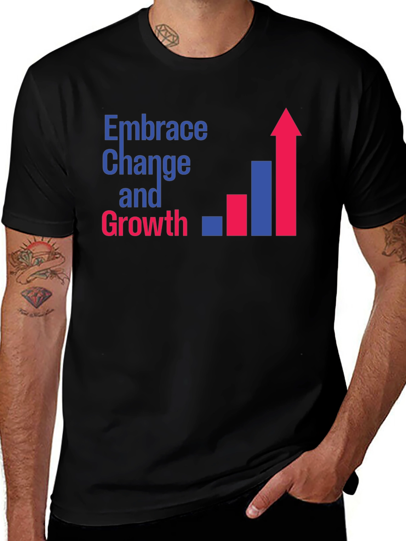 Embrace Change & Growth Black T-Shirt