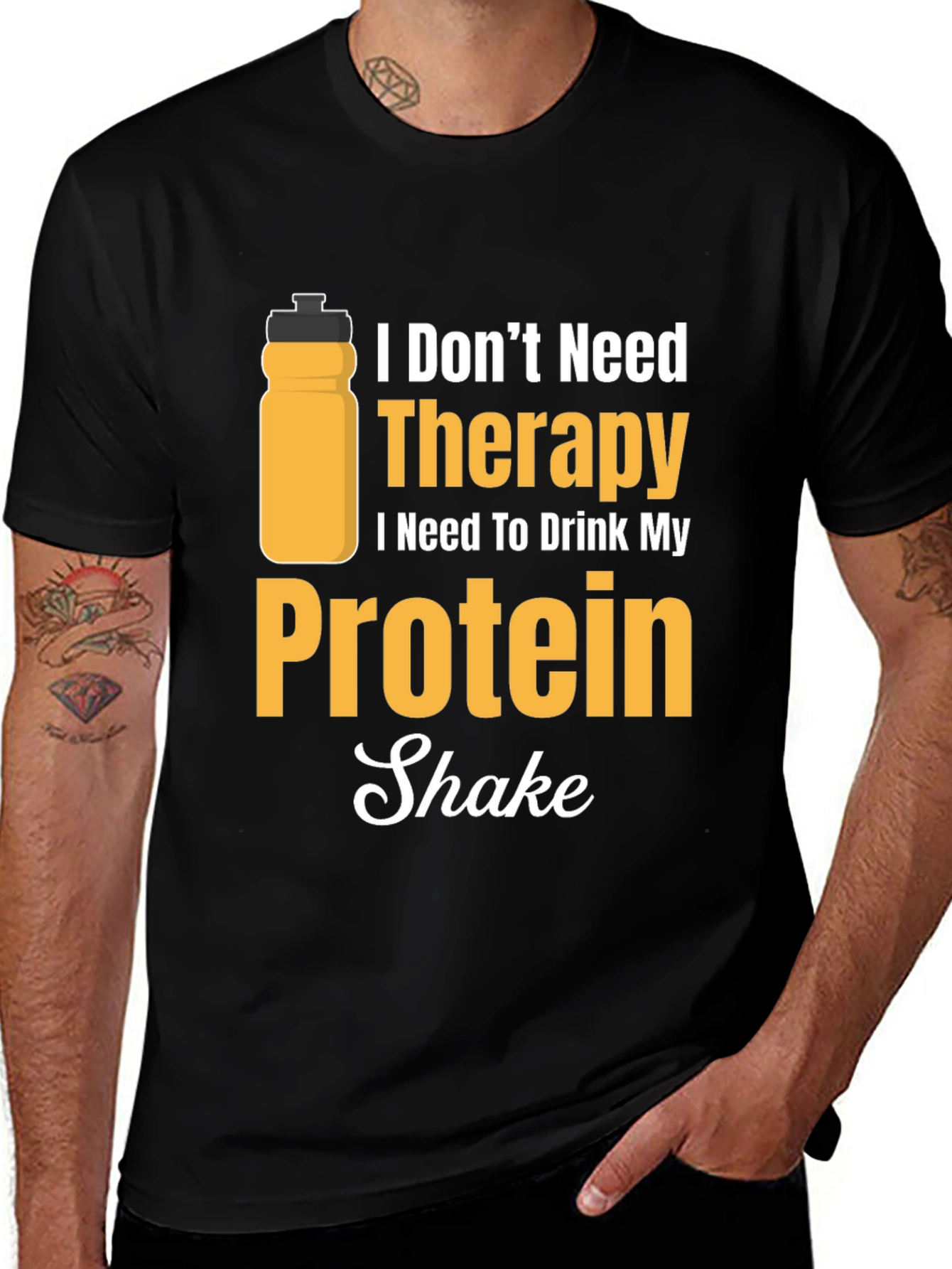 Protein Shake Therapy T-Shirt - Gym Workout Apparel