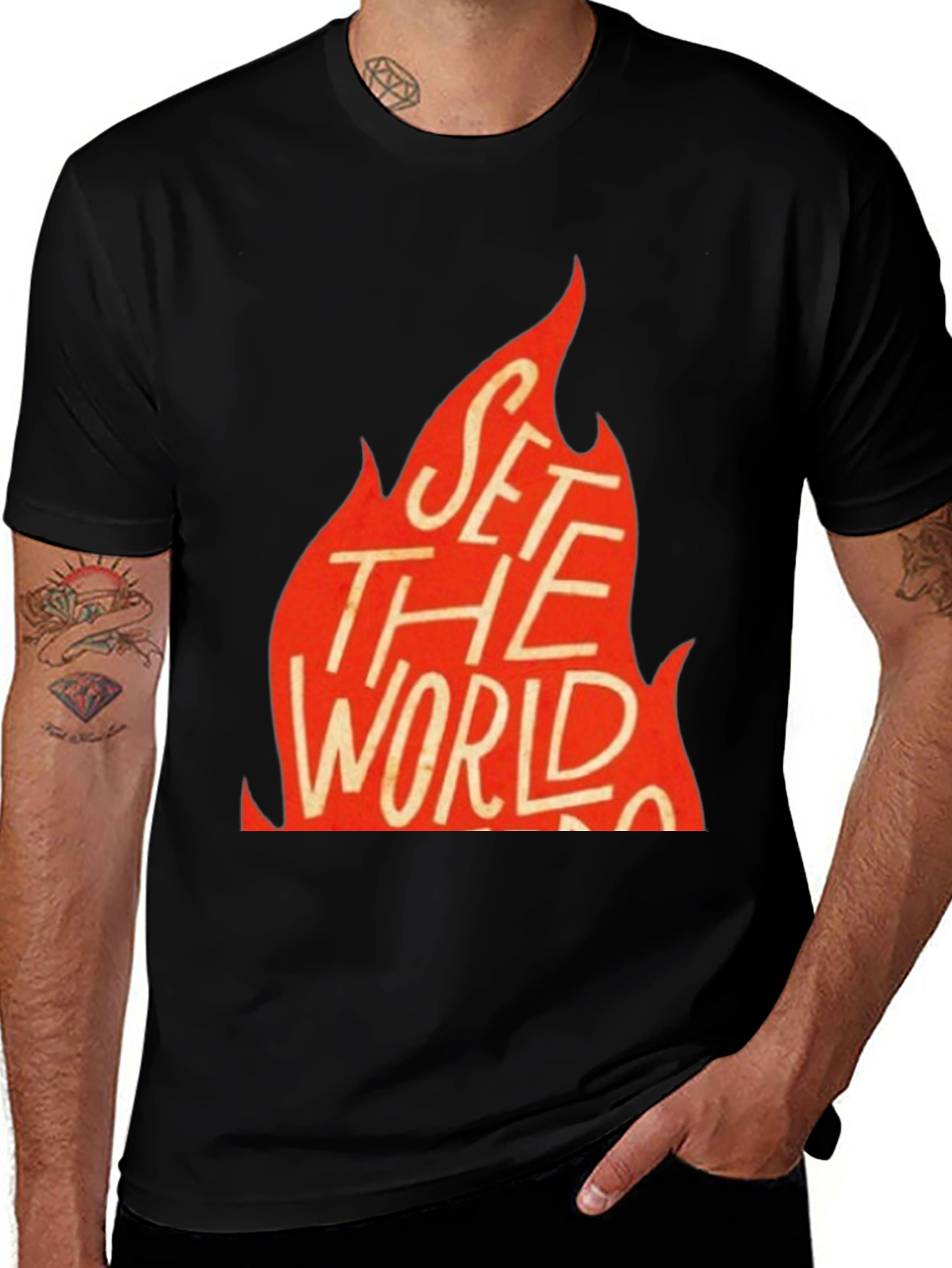 Variant 22 of Set the World on Fire Graphic Tee - Black