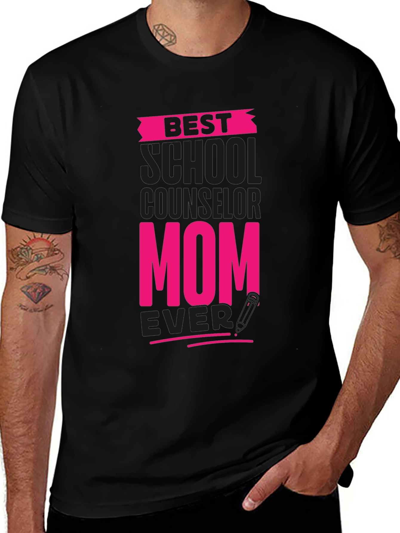 Variant 30 of Best School Counselor Mom Ever Graphic T-Shirt