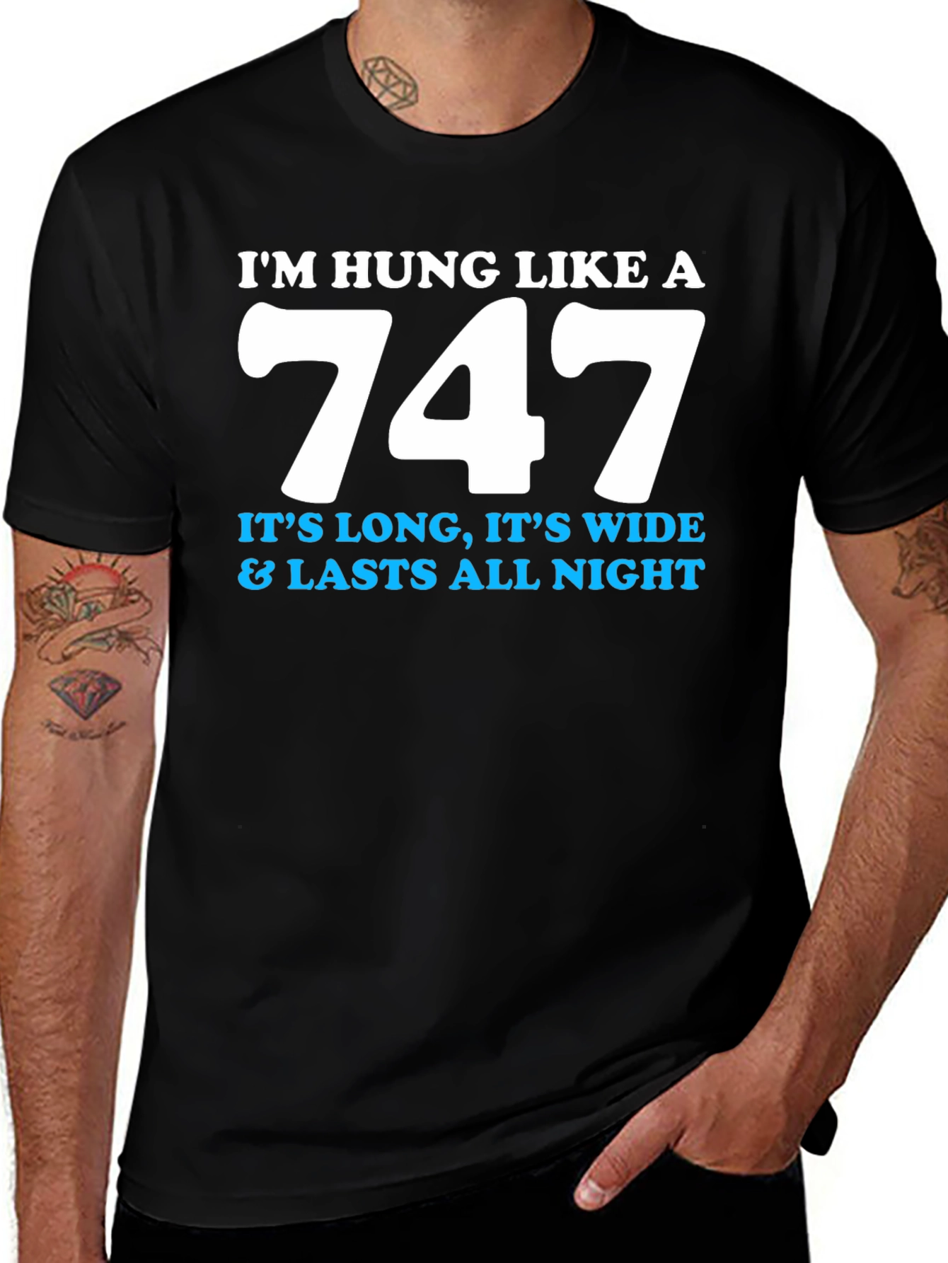 Variant 16 of I'm Hung Like a 747 Graphic T-Shirt