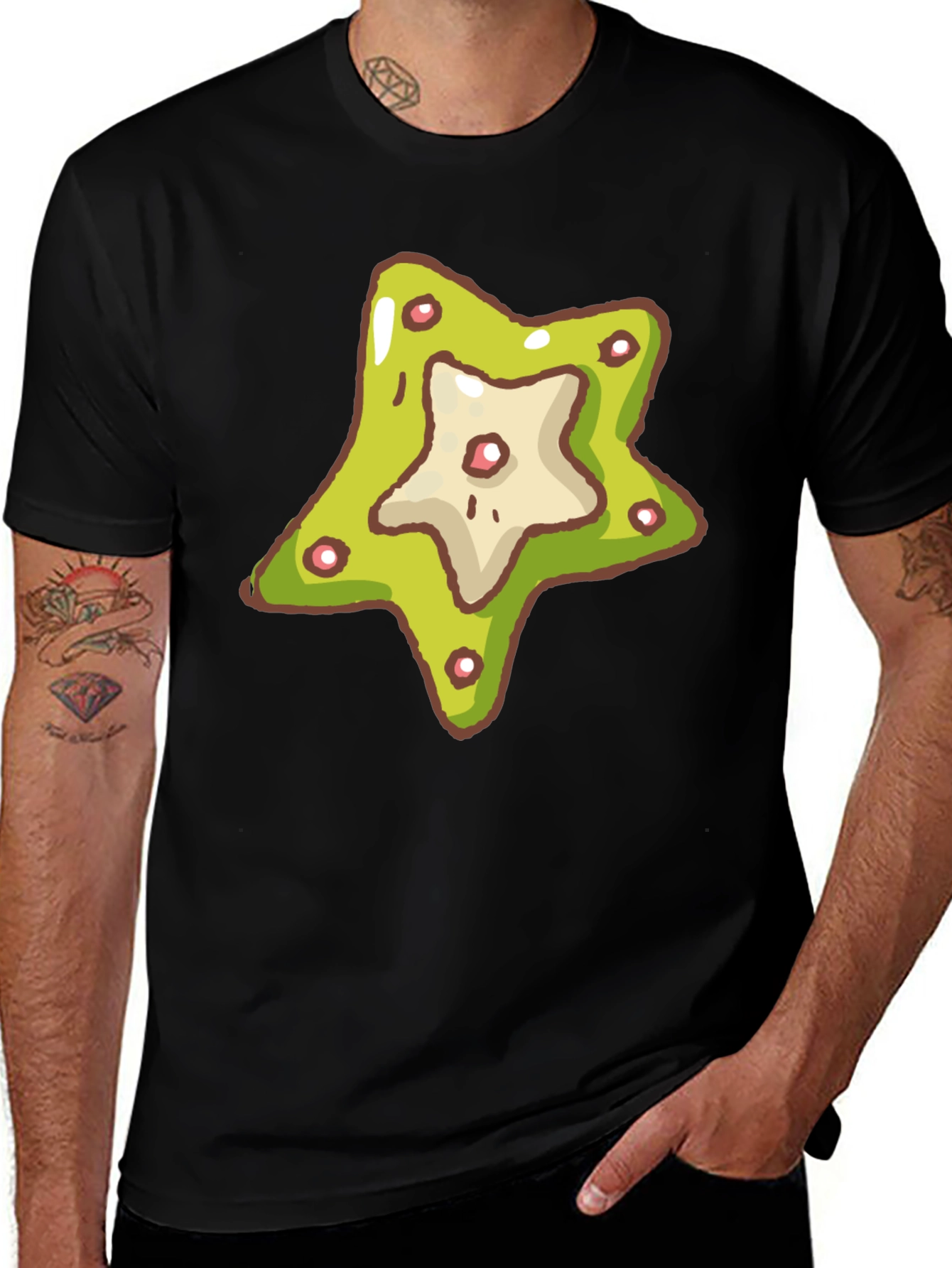 Star Cookie Graphic Tee - Casual Comfort