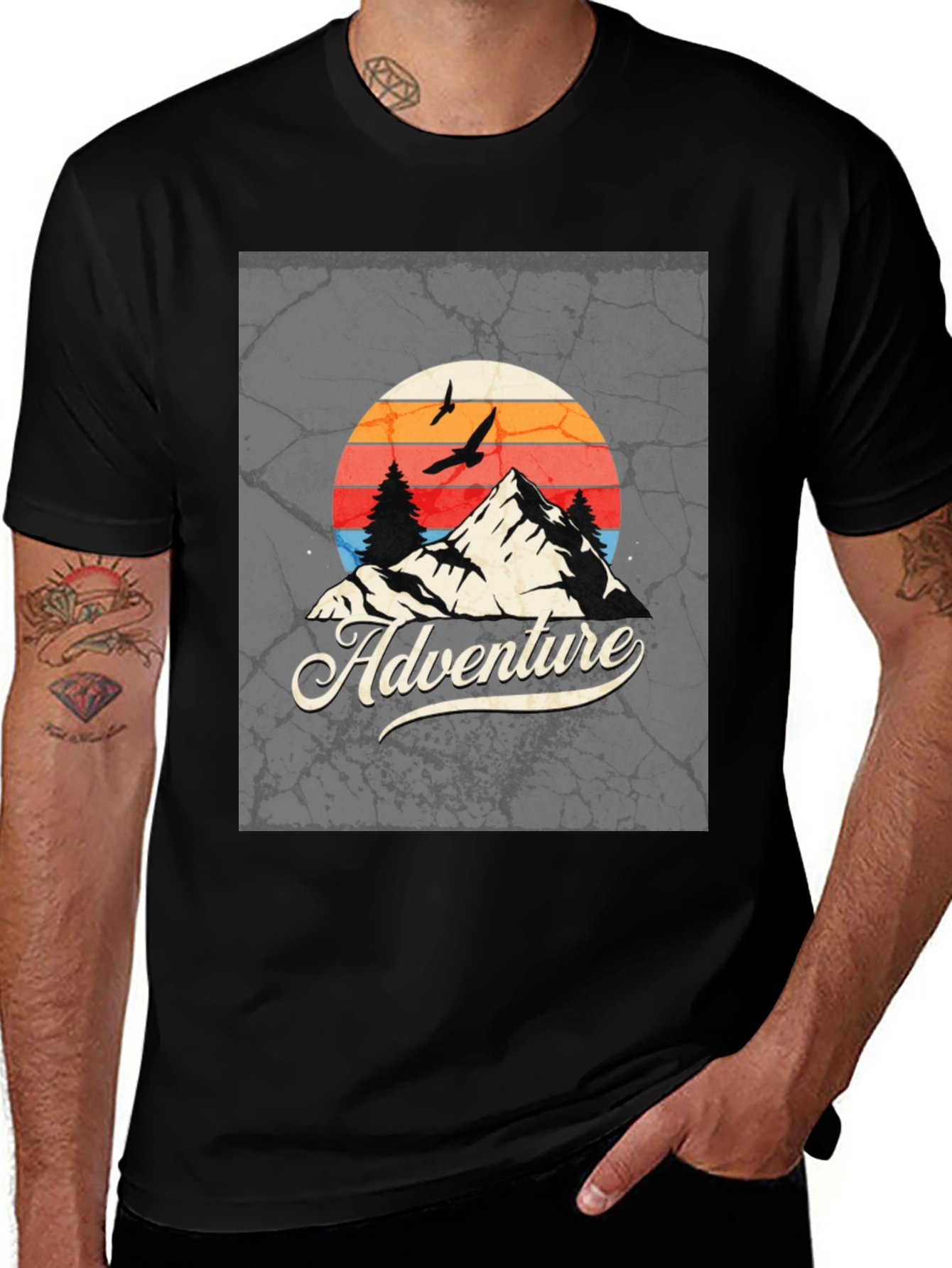 Variant 29 of Adventure Graphic Tee - Outdoor Mountain Design