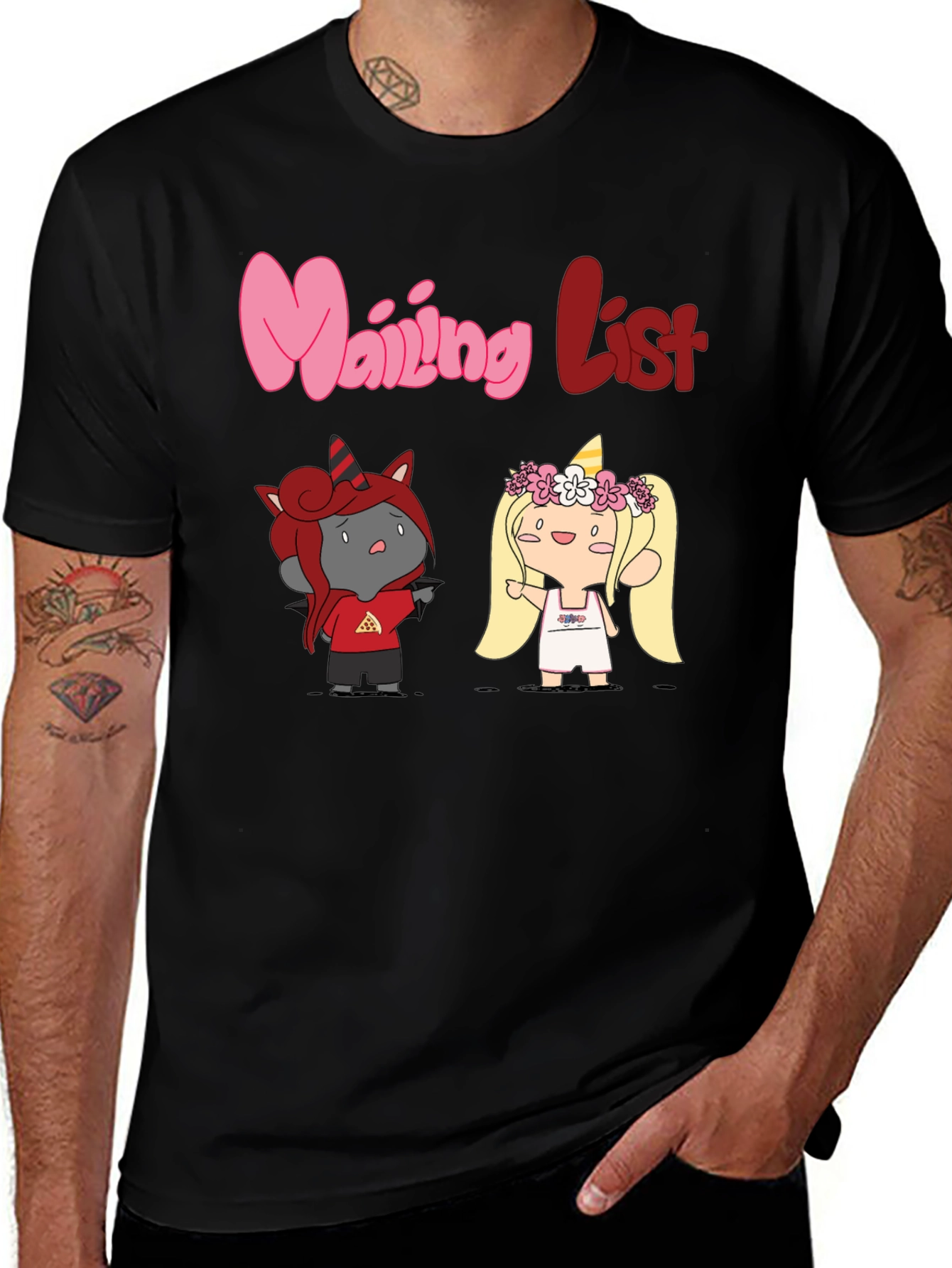 Variant 24 of Mailing List Graphic Tee - Cartoon Style Unisex T-Shirt