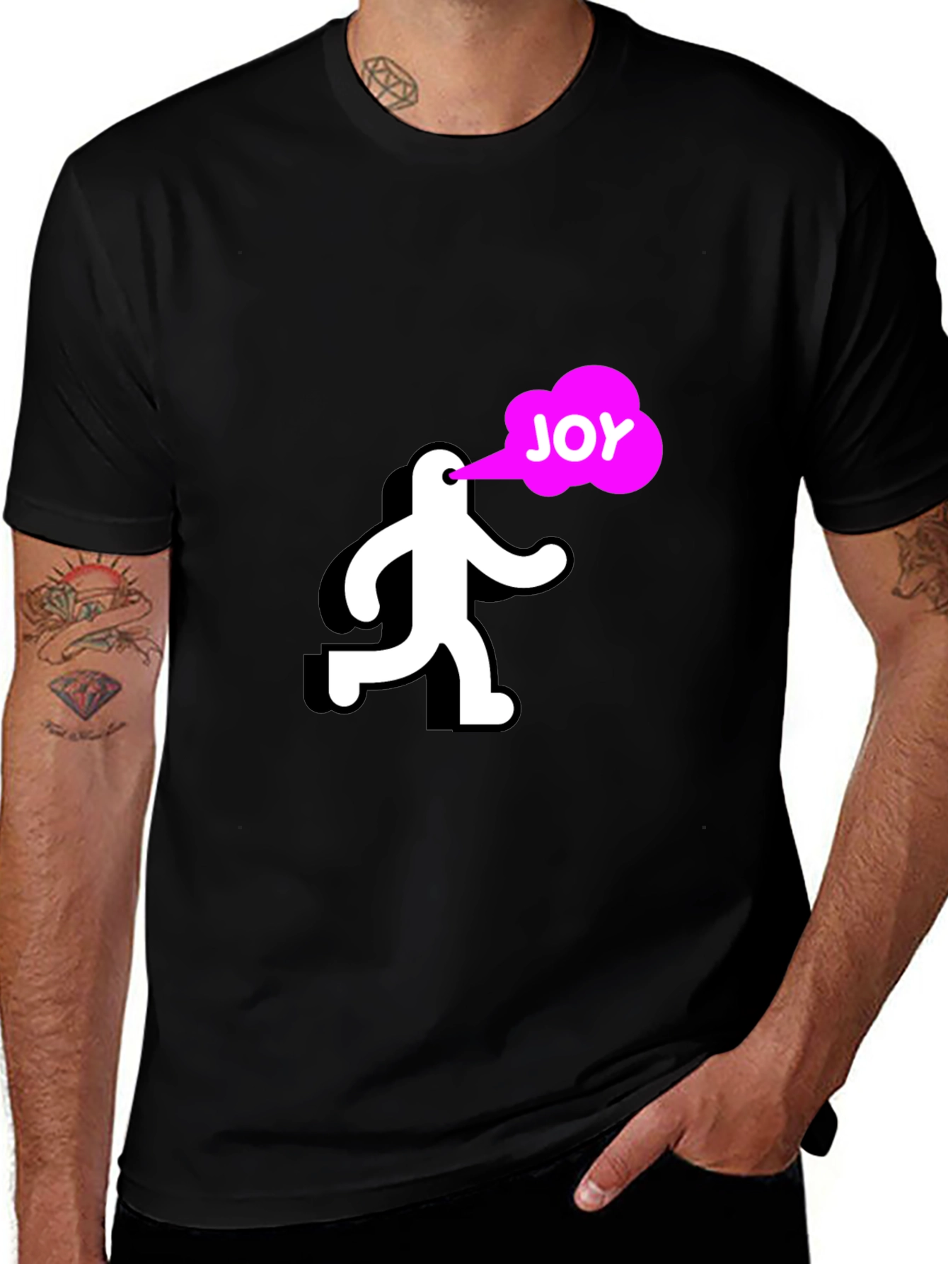 Variant 4 of Joyful Run Black T-Shirt