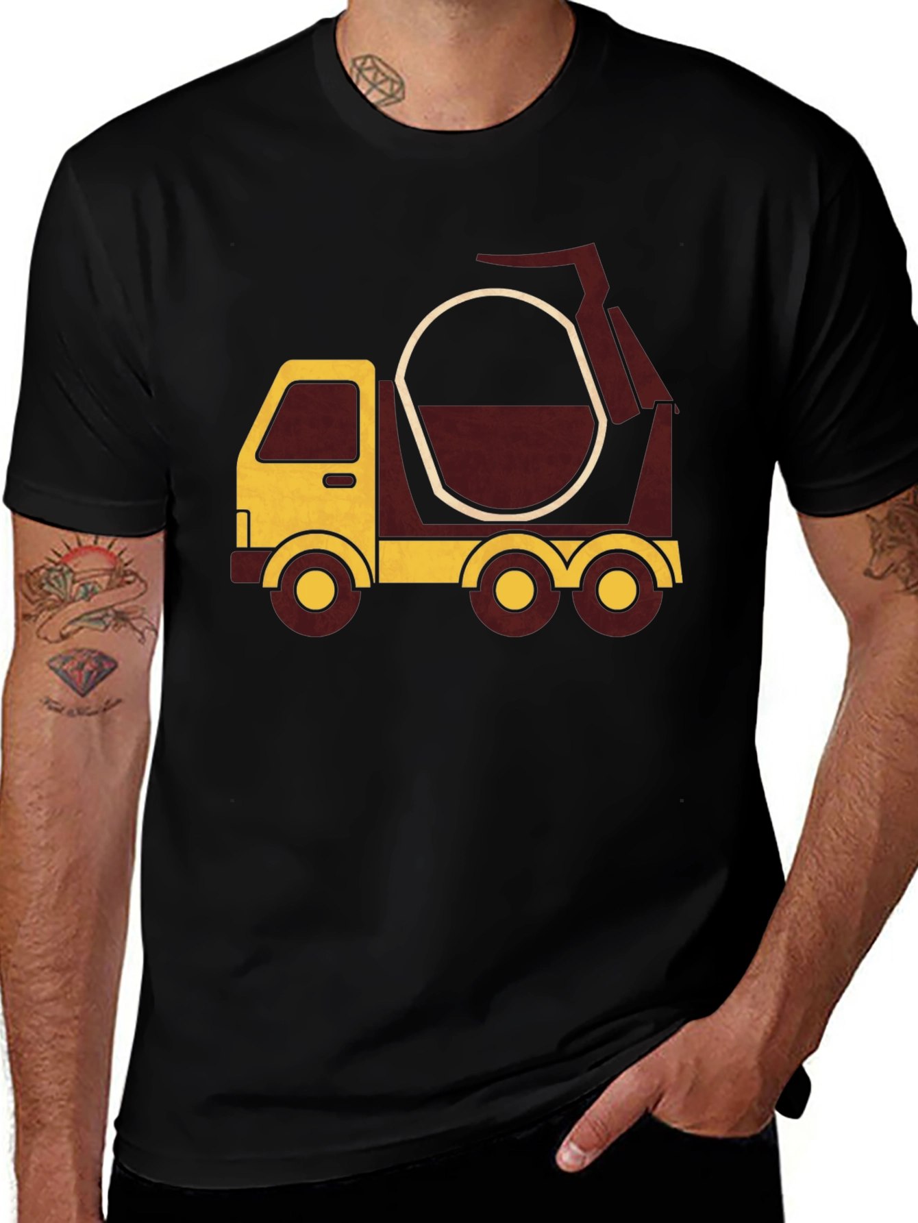 Variant 28 of Cement Mixer Truck Graphic T-Shirt