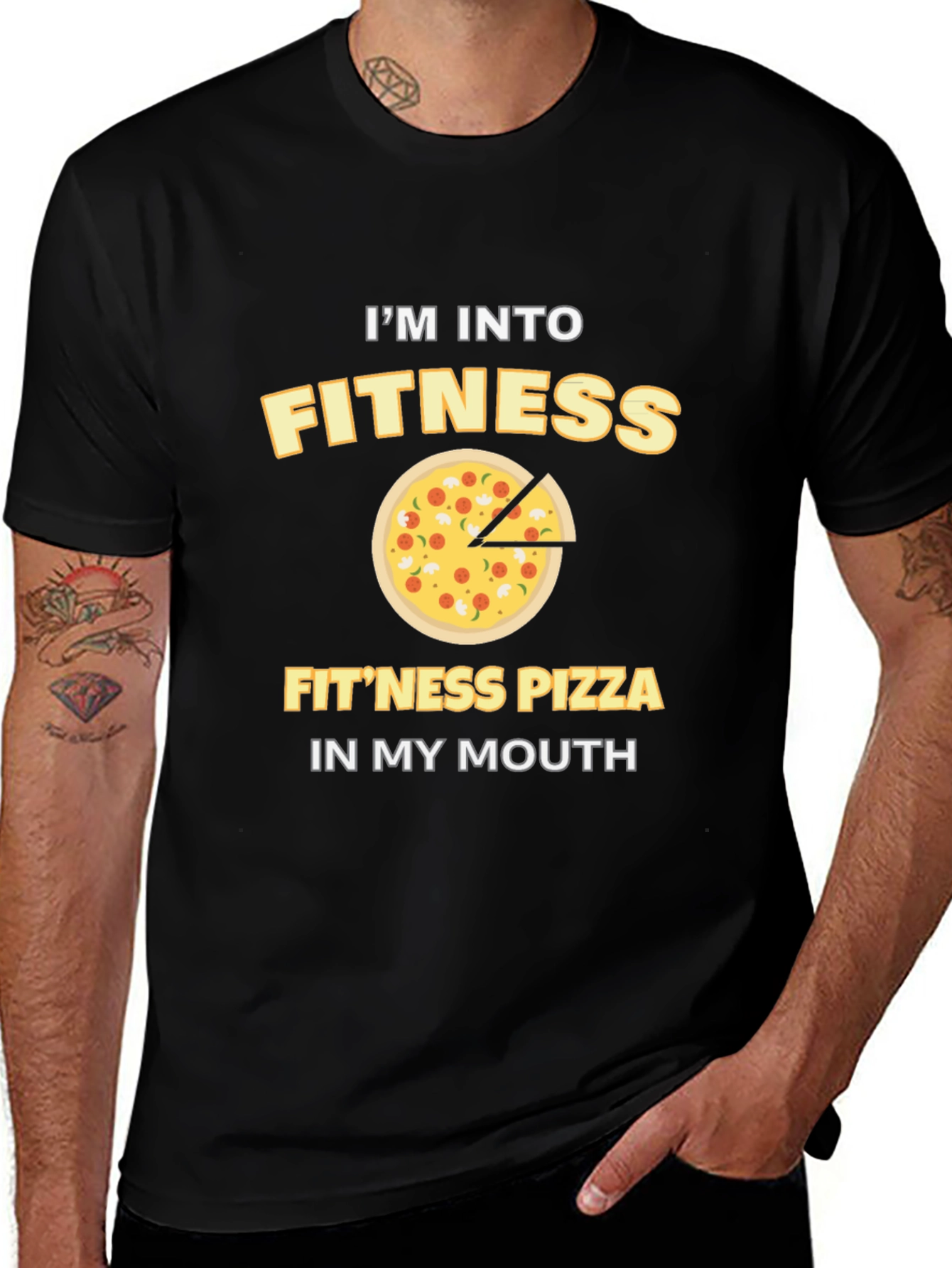 Variant 13 of Fitness Pizza T-Shirt - Funny Workout Tee