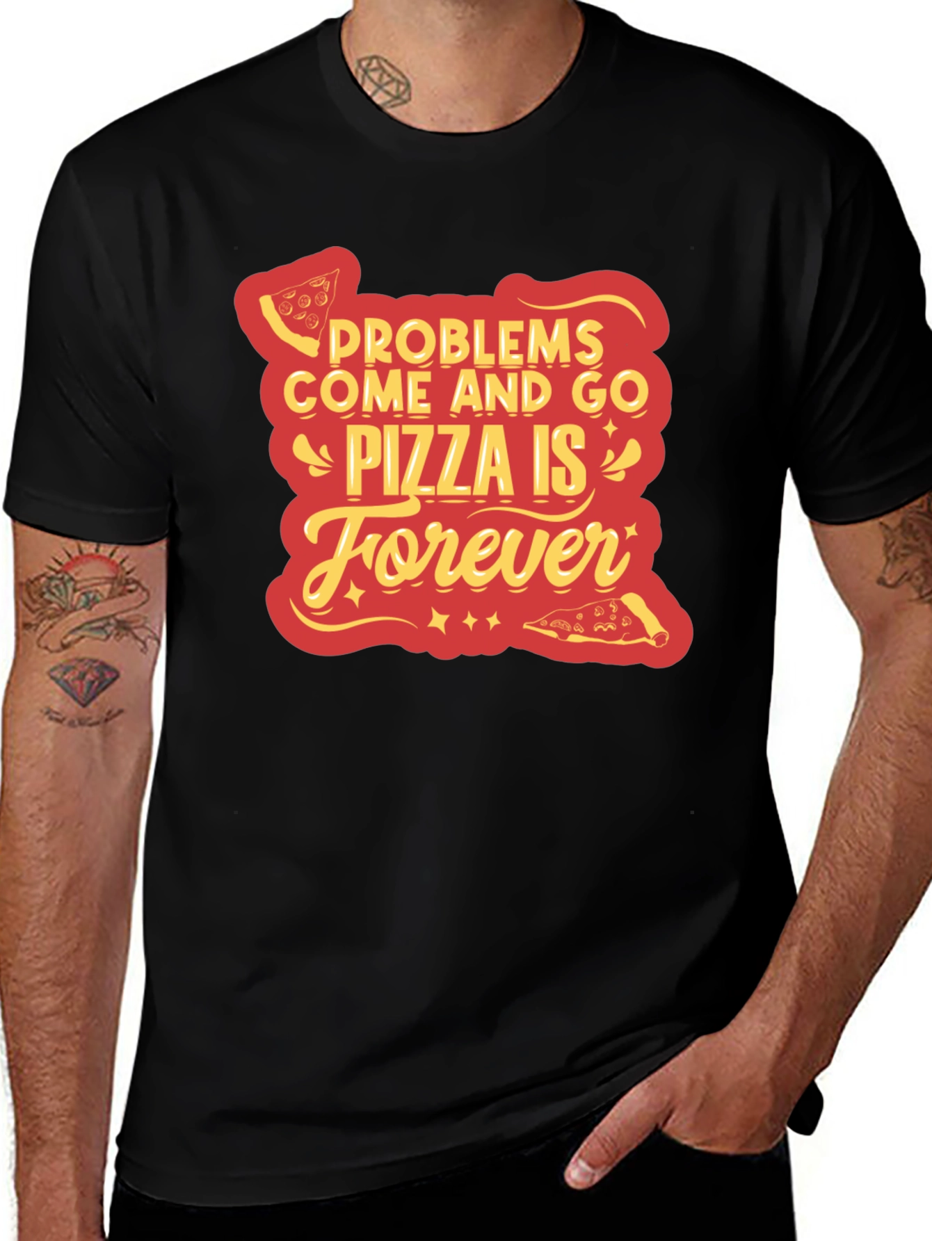 Variant 20 of Pizza is Forever Graphic Tee - Comfort Fit