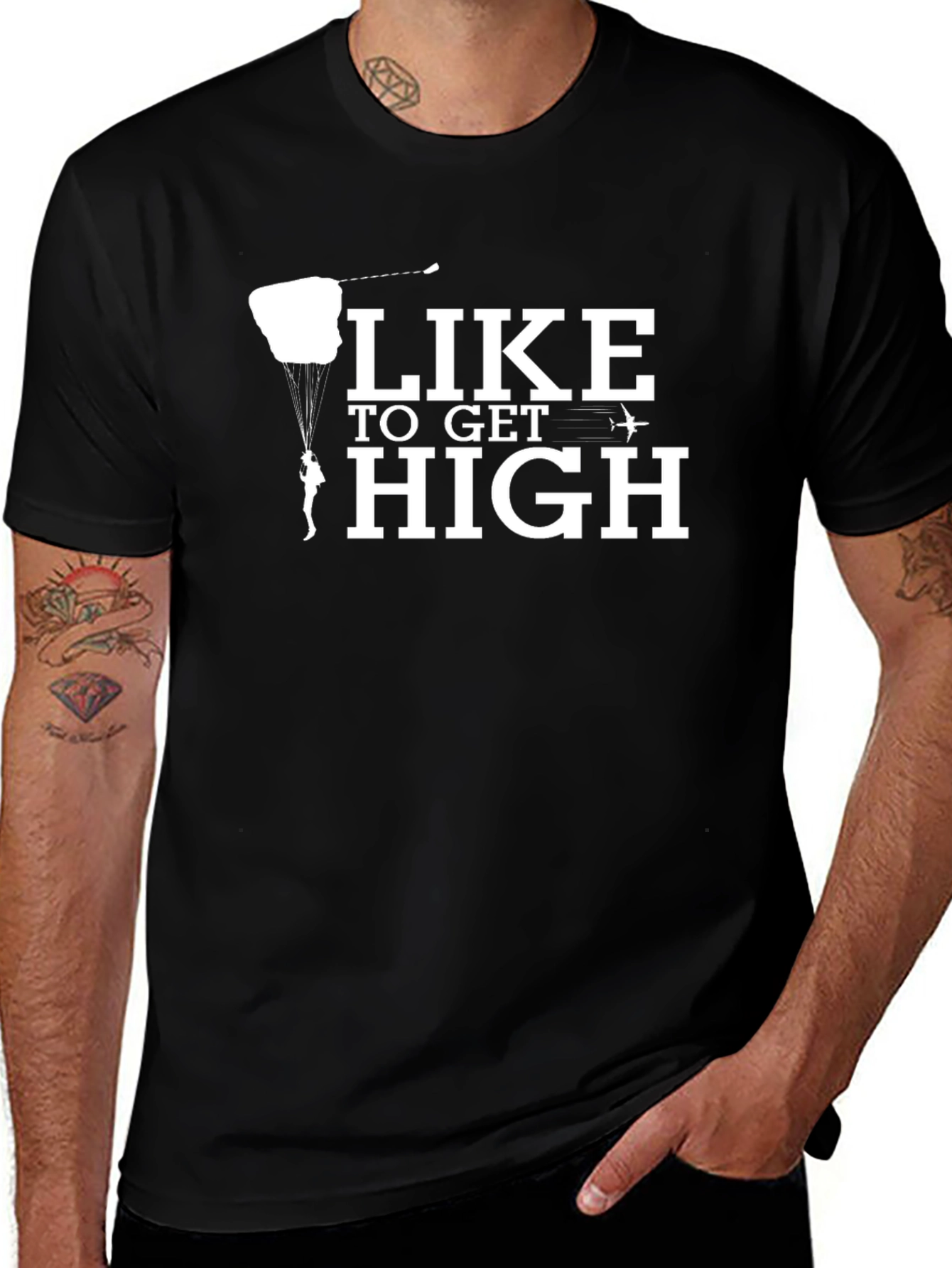 Variant 8 of Like To Get High Skydiving T-Shirt