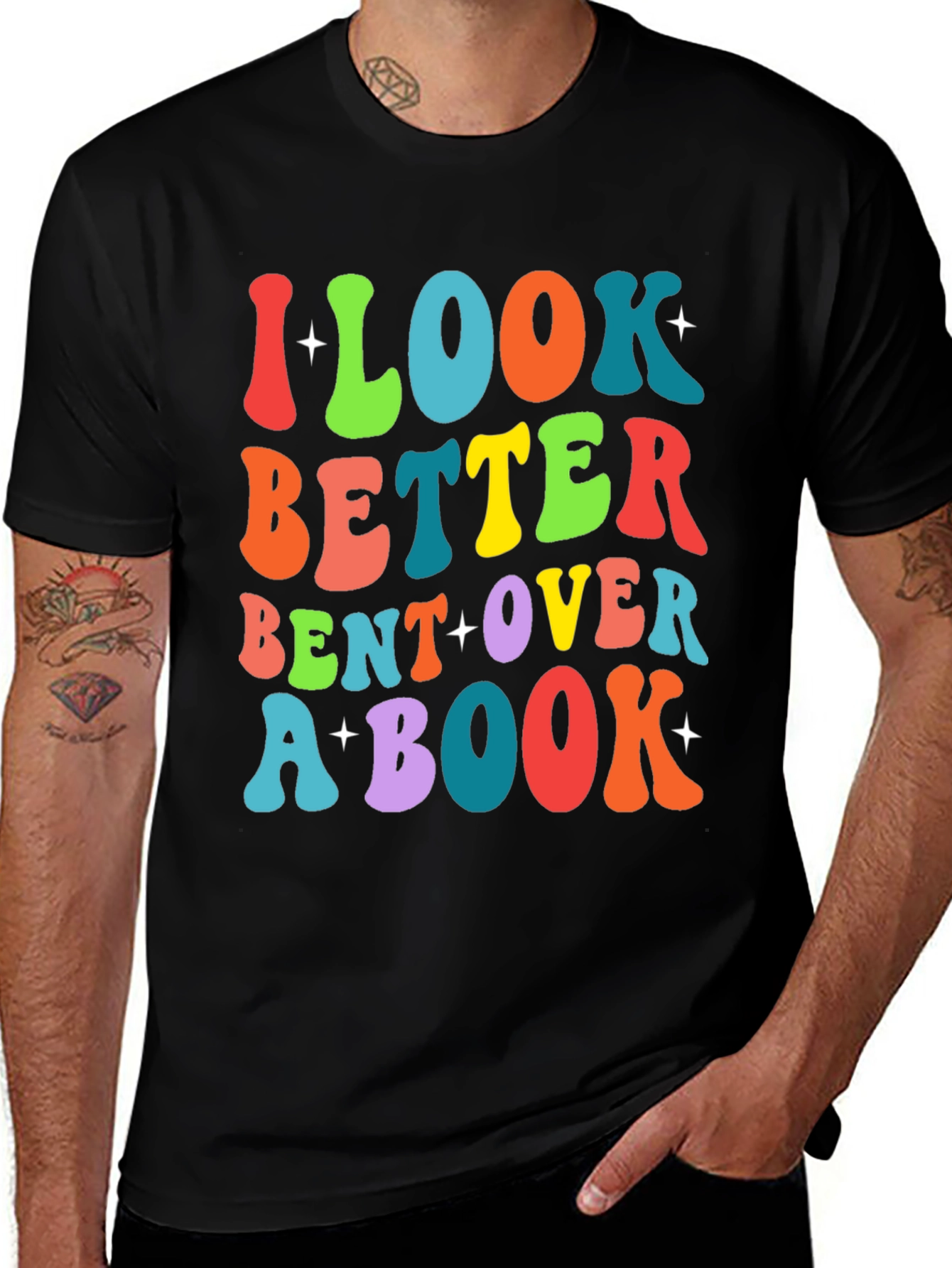 Variant 5 of I Look Better Bent Over A Book T-Shirt