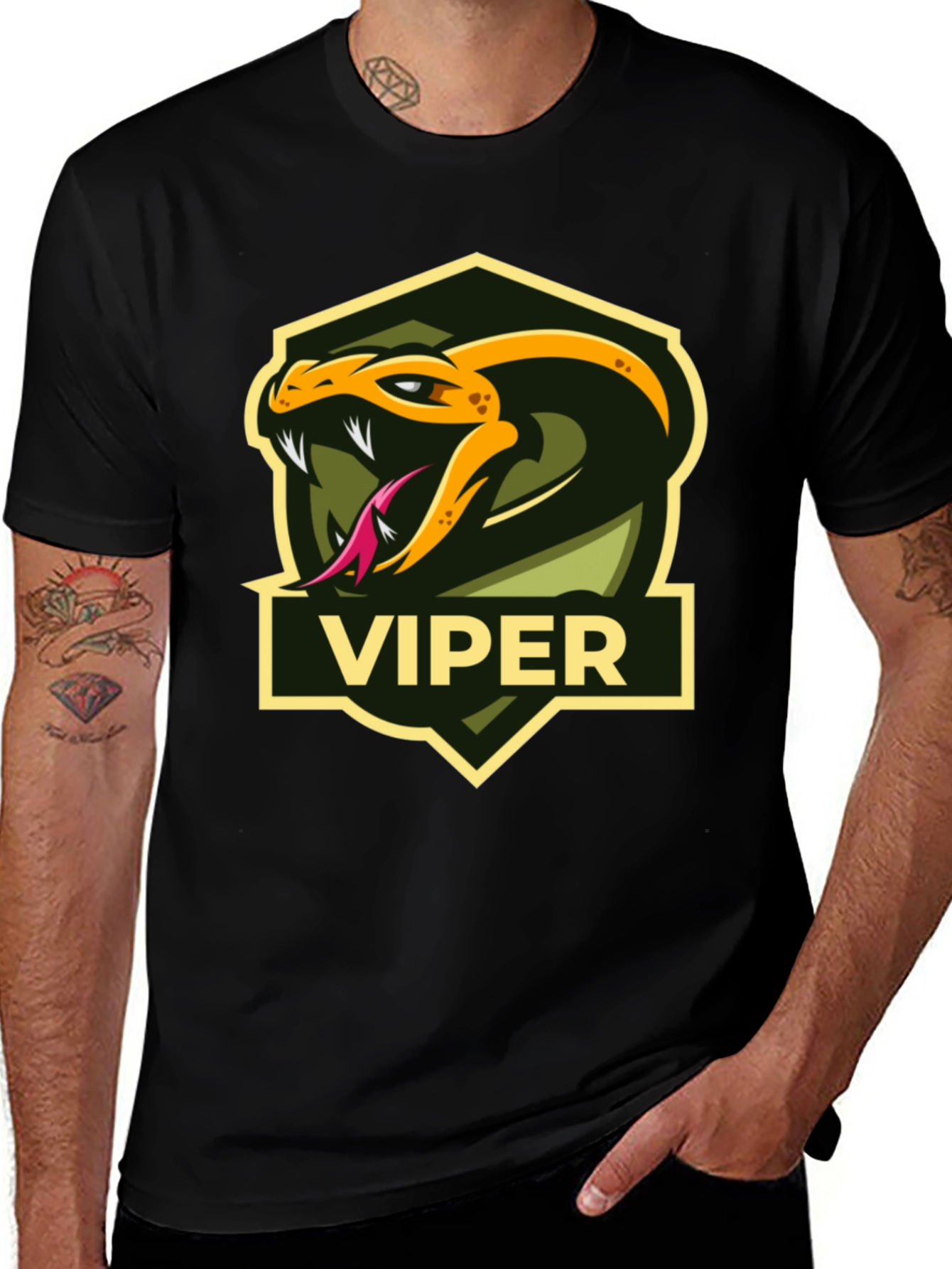 Variant 18 of Viper Graphic T-Shirt - Snake Logo Tee