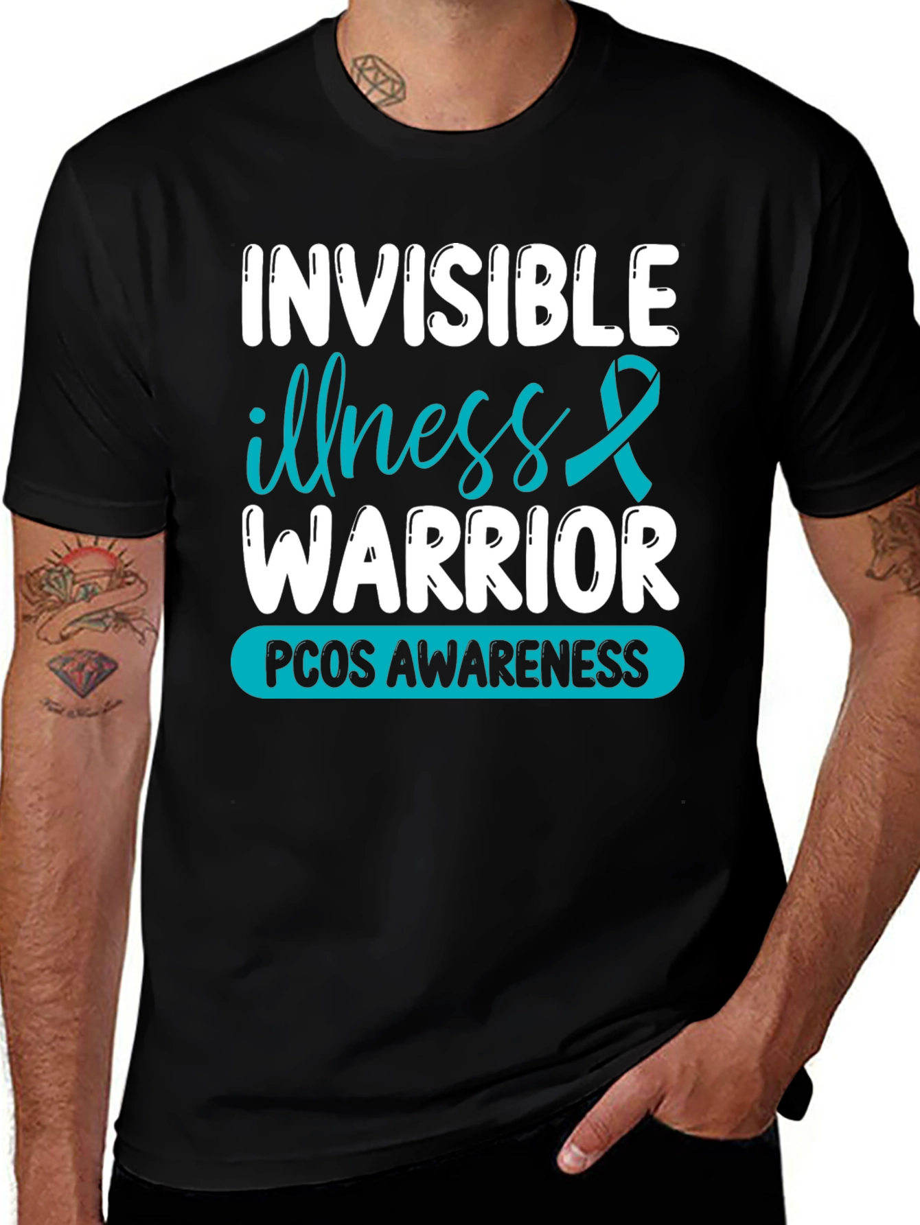 Invisible Illness Warrior PCOS Awareness T-Shirt