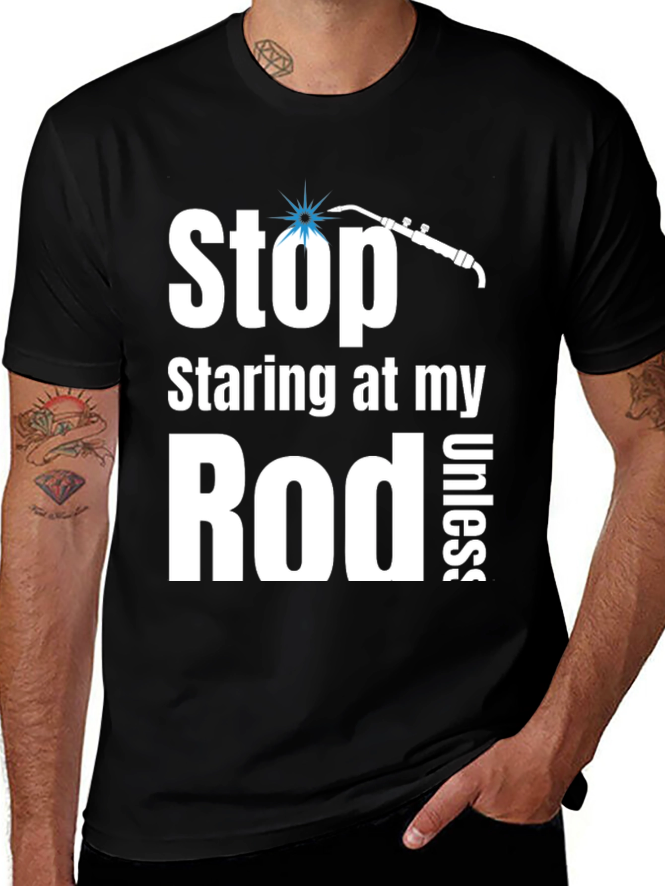 Variant 3 of Stop Staring At My Rod Funny Welding T-Shirt