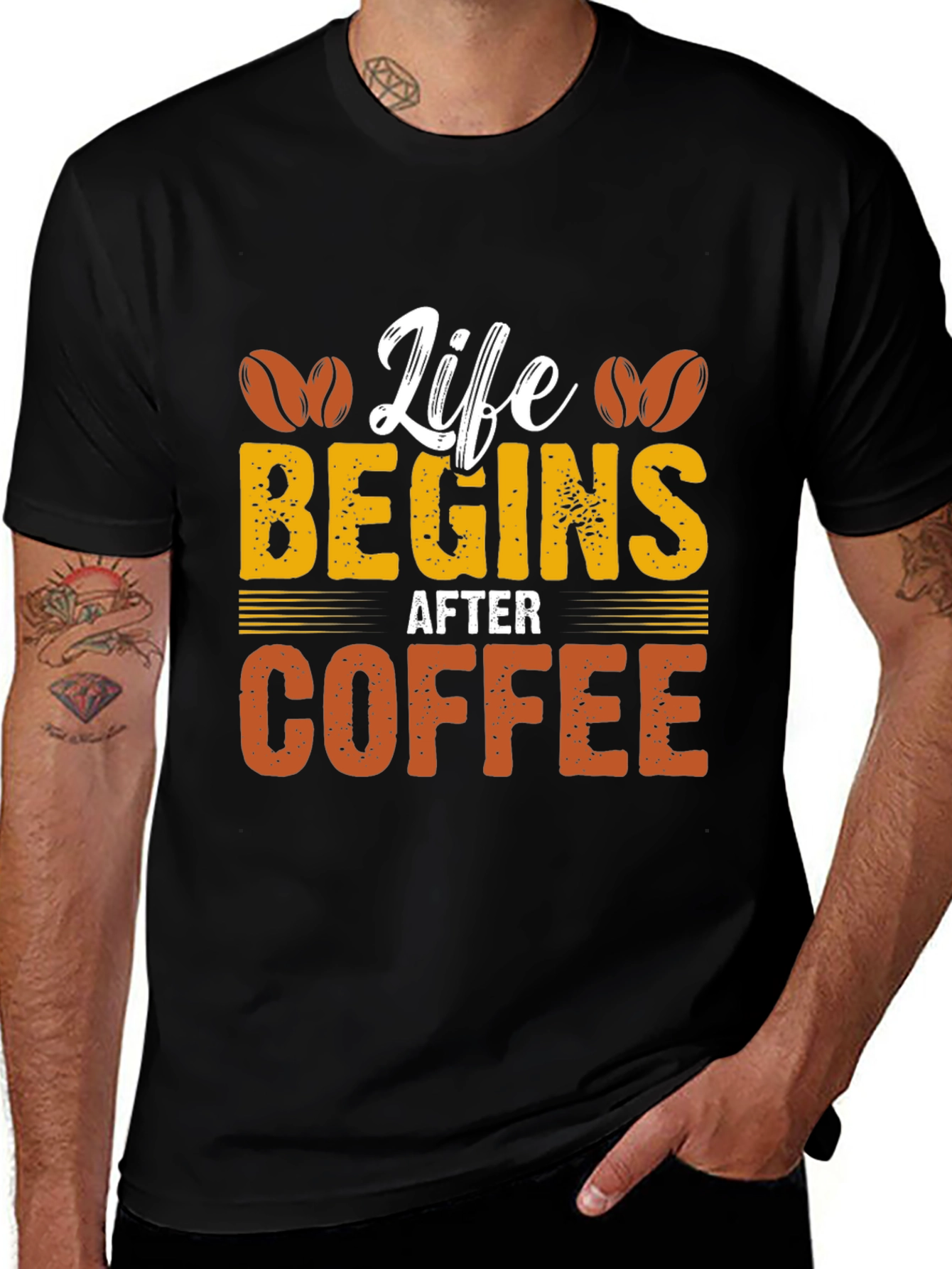 Variant 14 of Life Begins After Coffee Graphic Tee