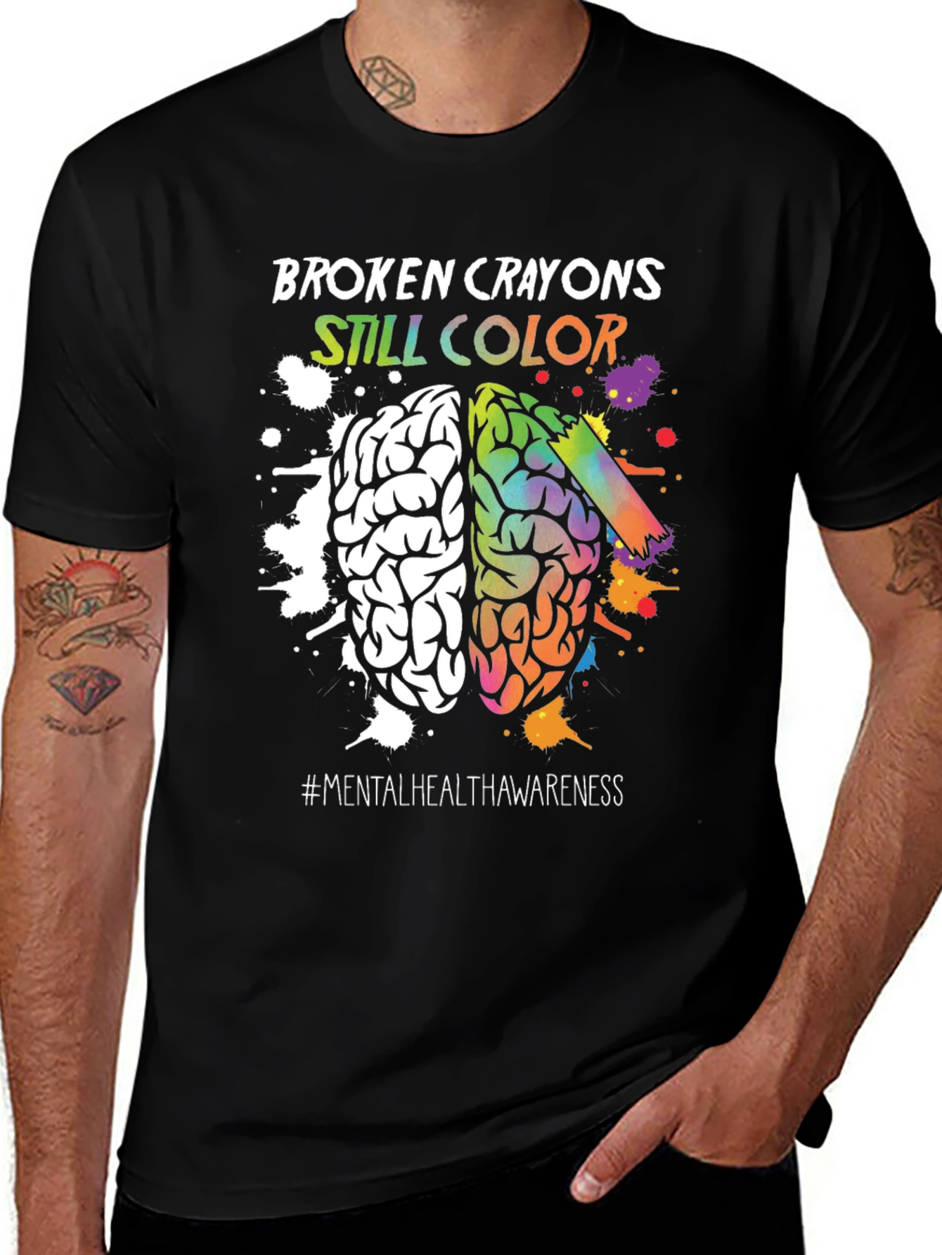 Broken Crayons Still Color Mental Health Awareness T-Shirt