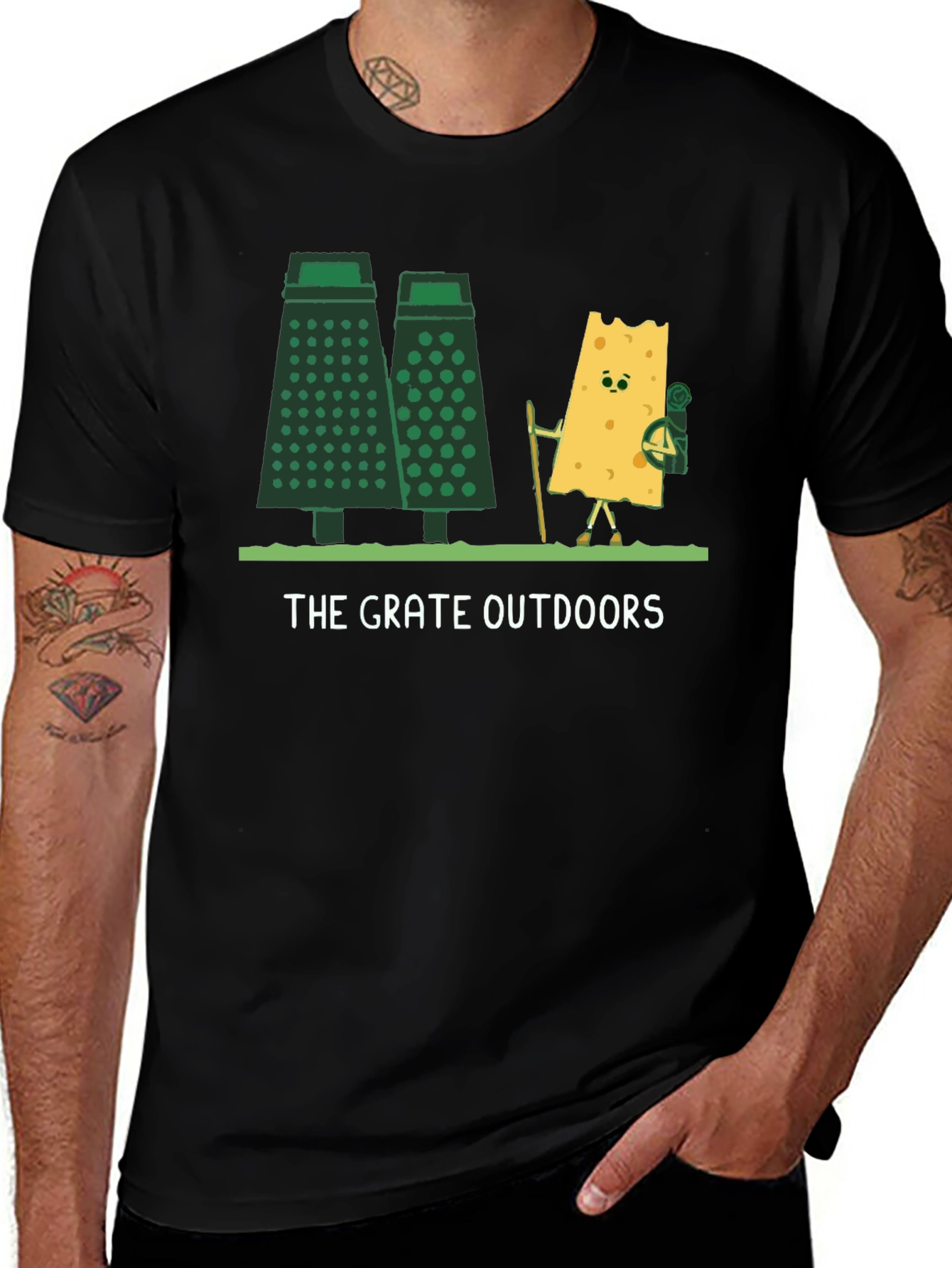 Variant 29 of The Grate Outdoors T-Shirt - Funny Cheese Lover Tee