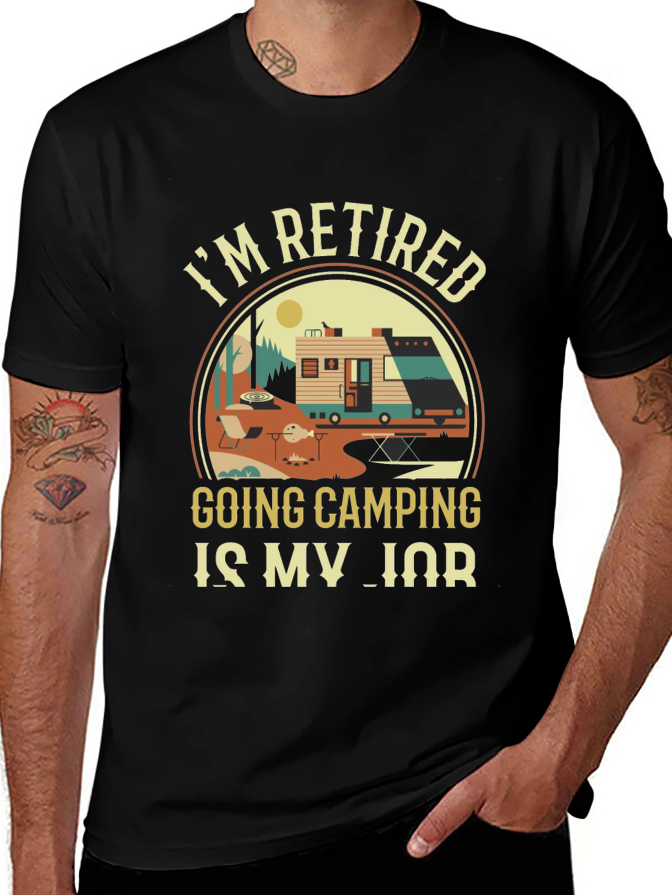 Variant 3 of Retired Camping T-Shirt: My Job