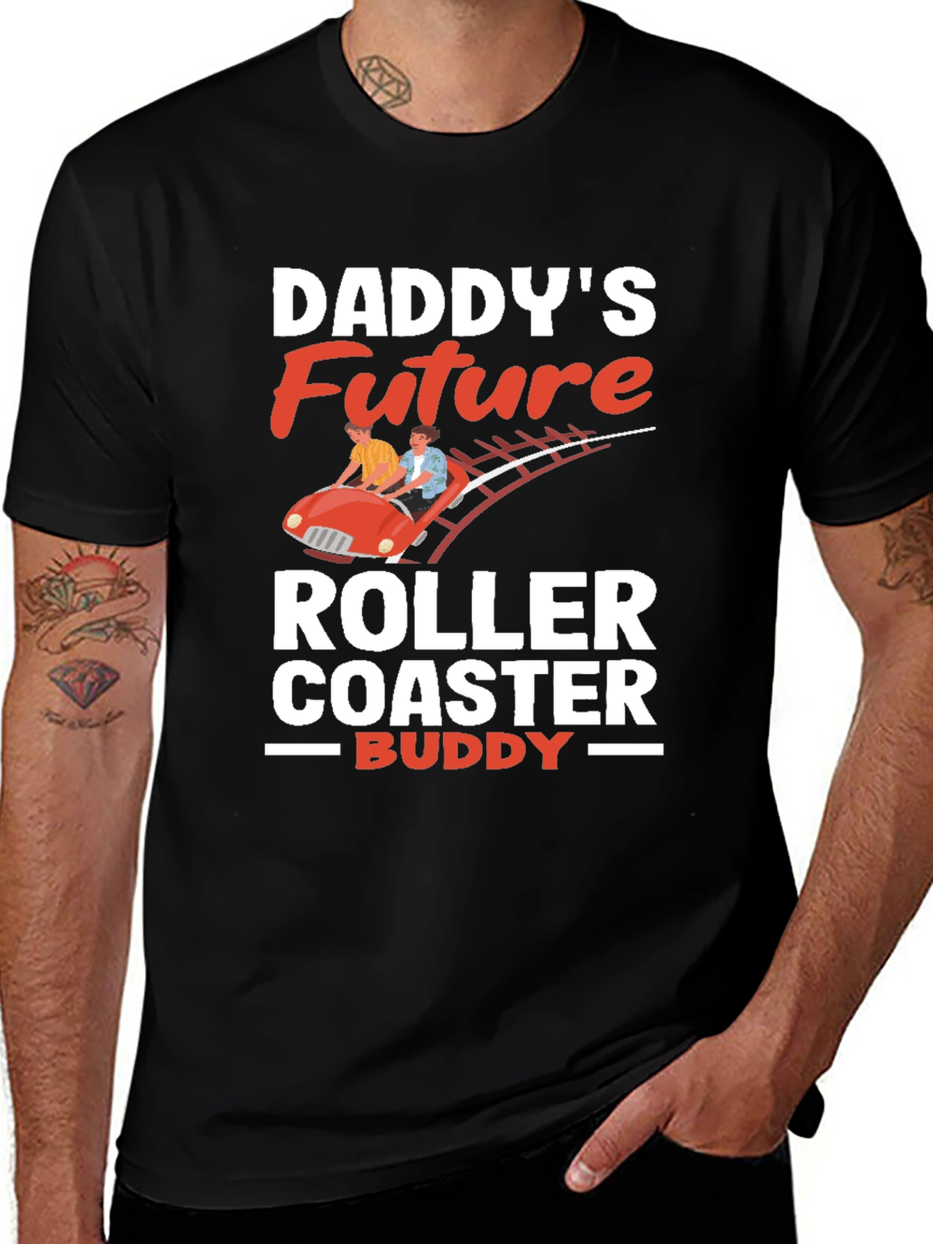 Variant 21 of Daddy's Future Roller Coaster Buddy T-Shirt