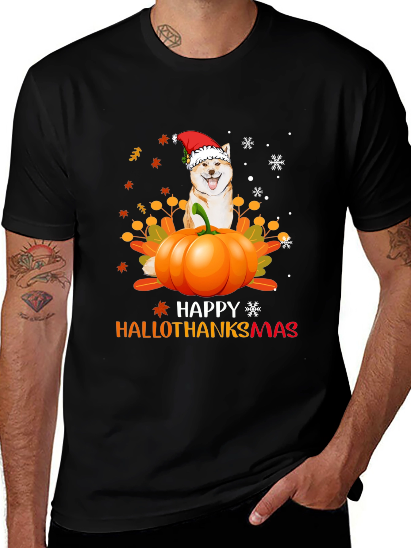 Hallothanksmas Dog T-Shirt