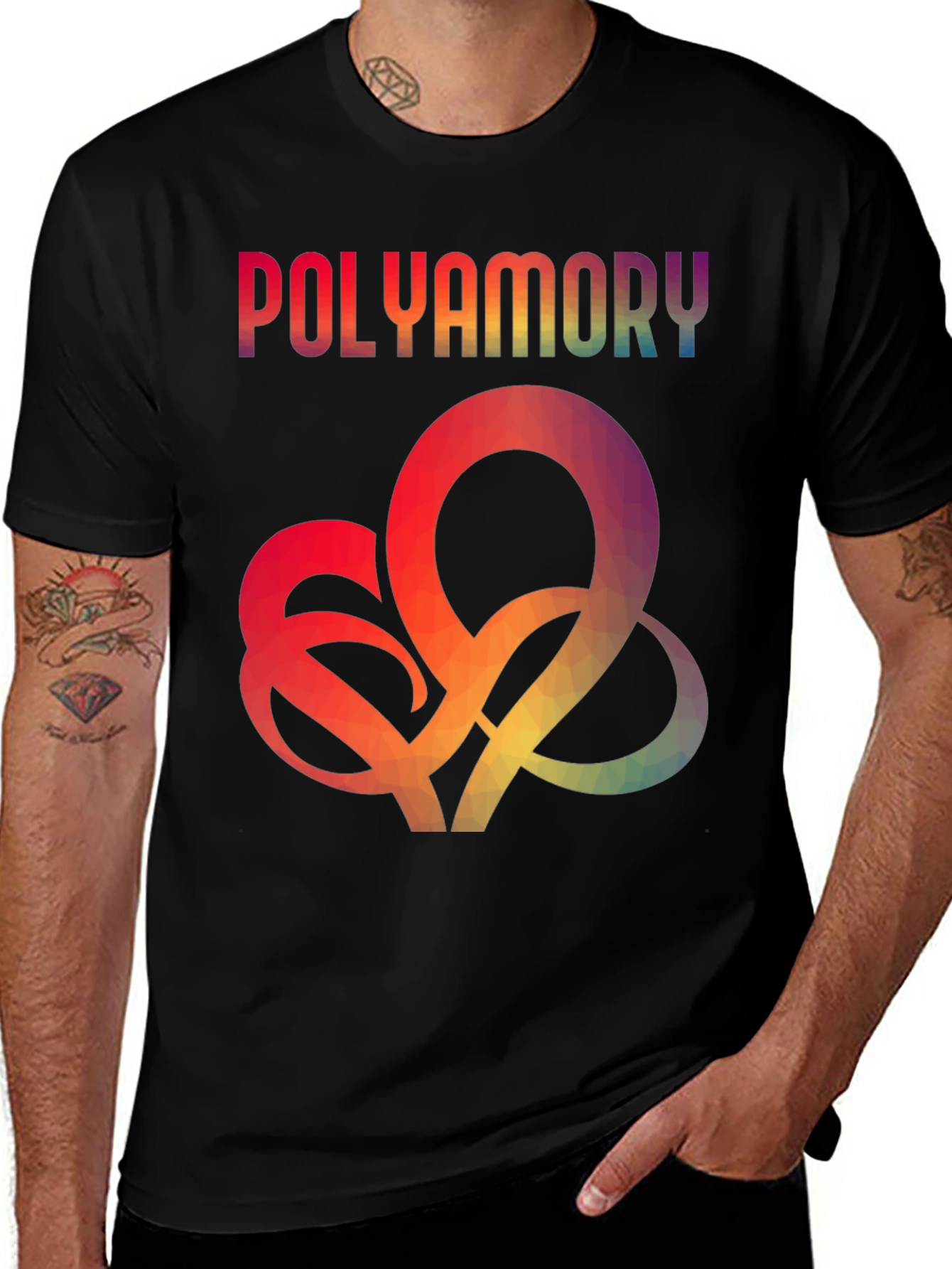 Polyamory Heart Rainbow T-Shirt