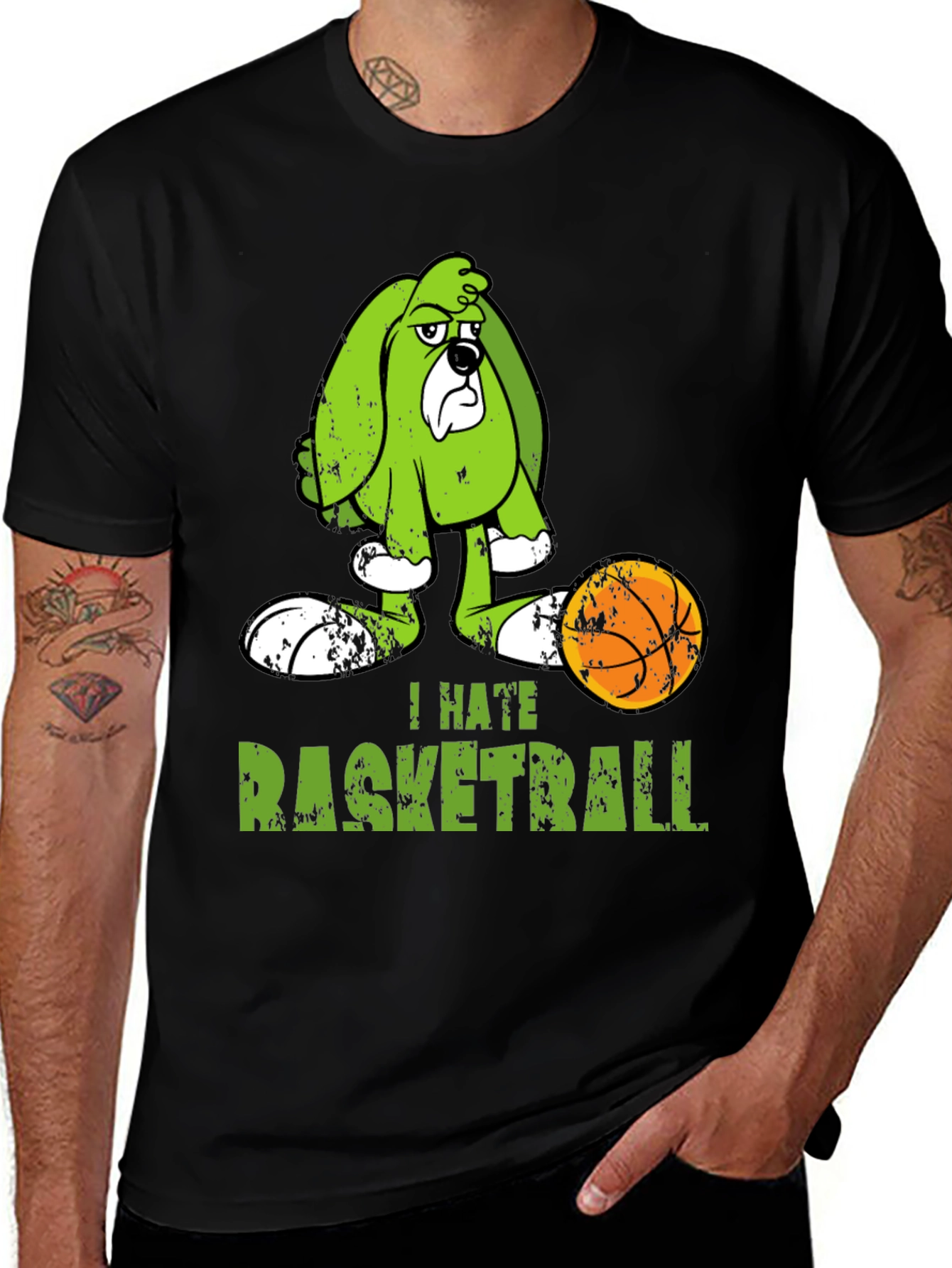 Variant 19 of I Hate Basketball Cartoon Dog T-Shirt