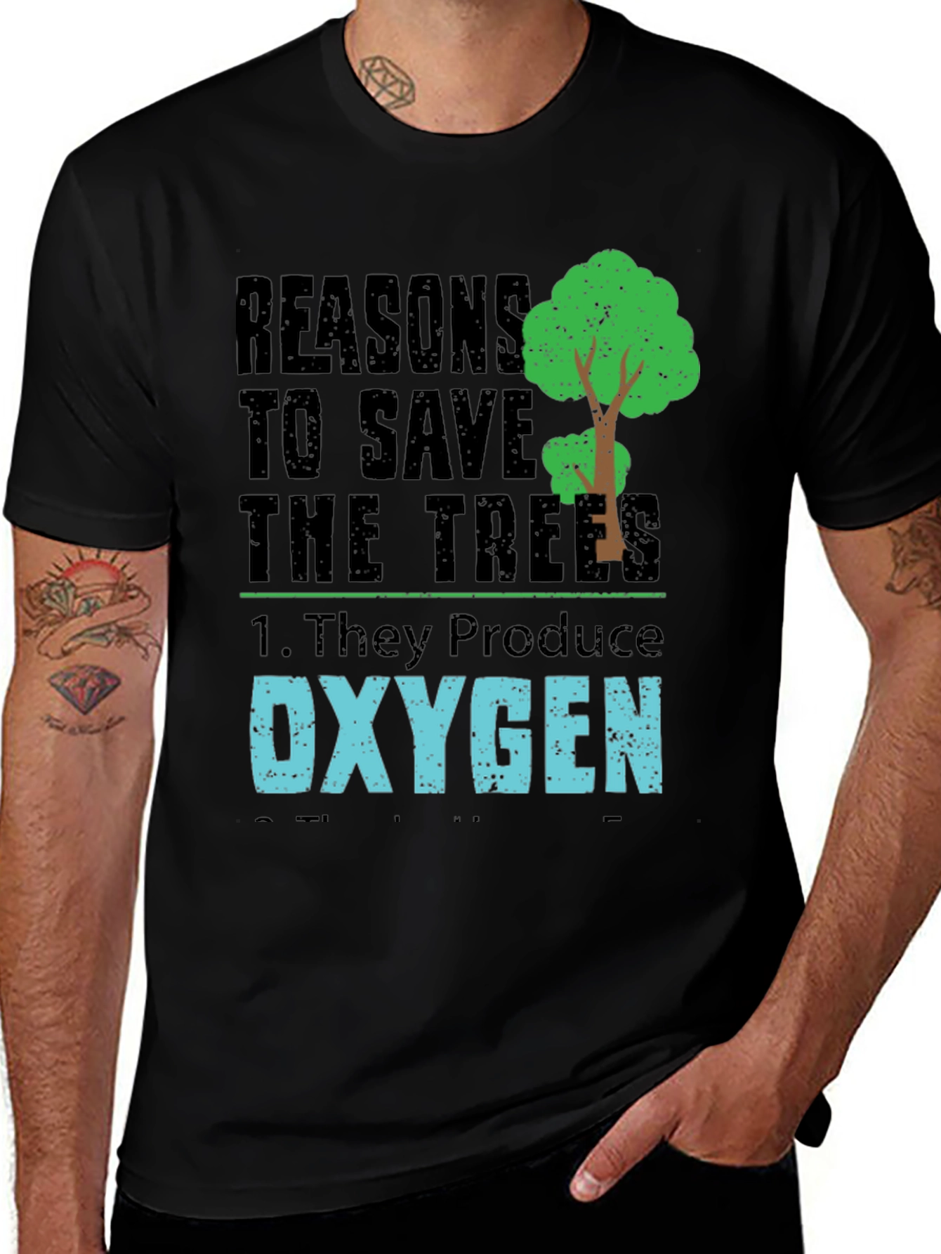 Save the Trees T-Shirt - Oxygen Benefit Tee