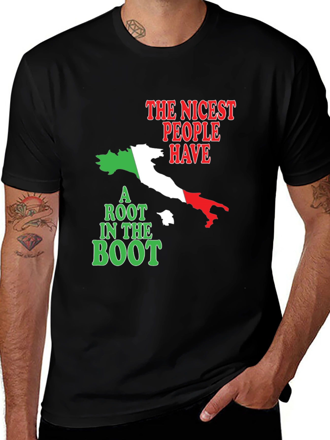 Italian Pride T-Shirt: Nicest People Rooted in Italy